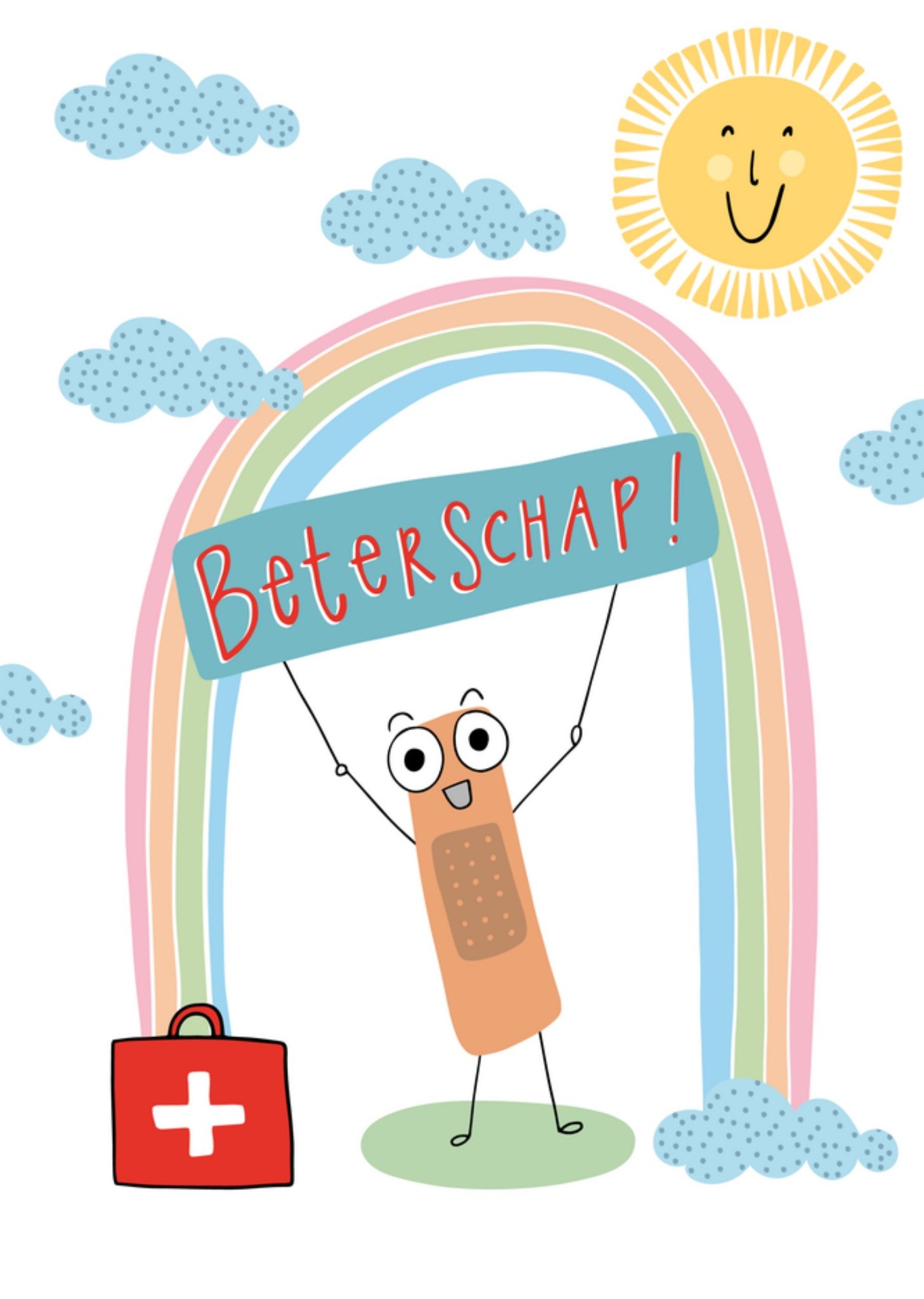 Beterschapskaart Illustraties Kaart Funny Side Up
