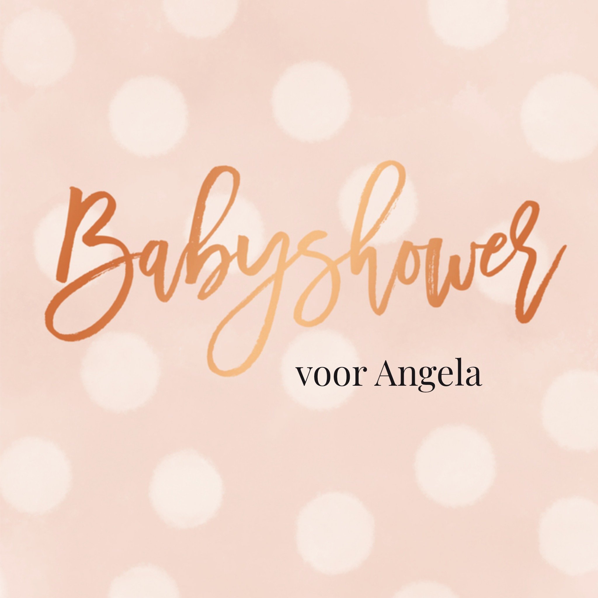 Uitnodiging babyshower met naam Vierkante Kaart Tsjip