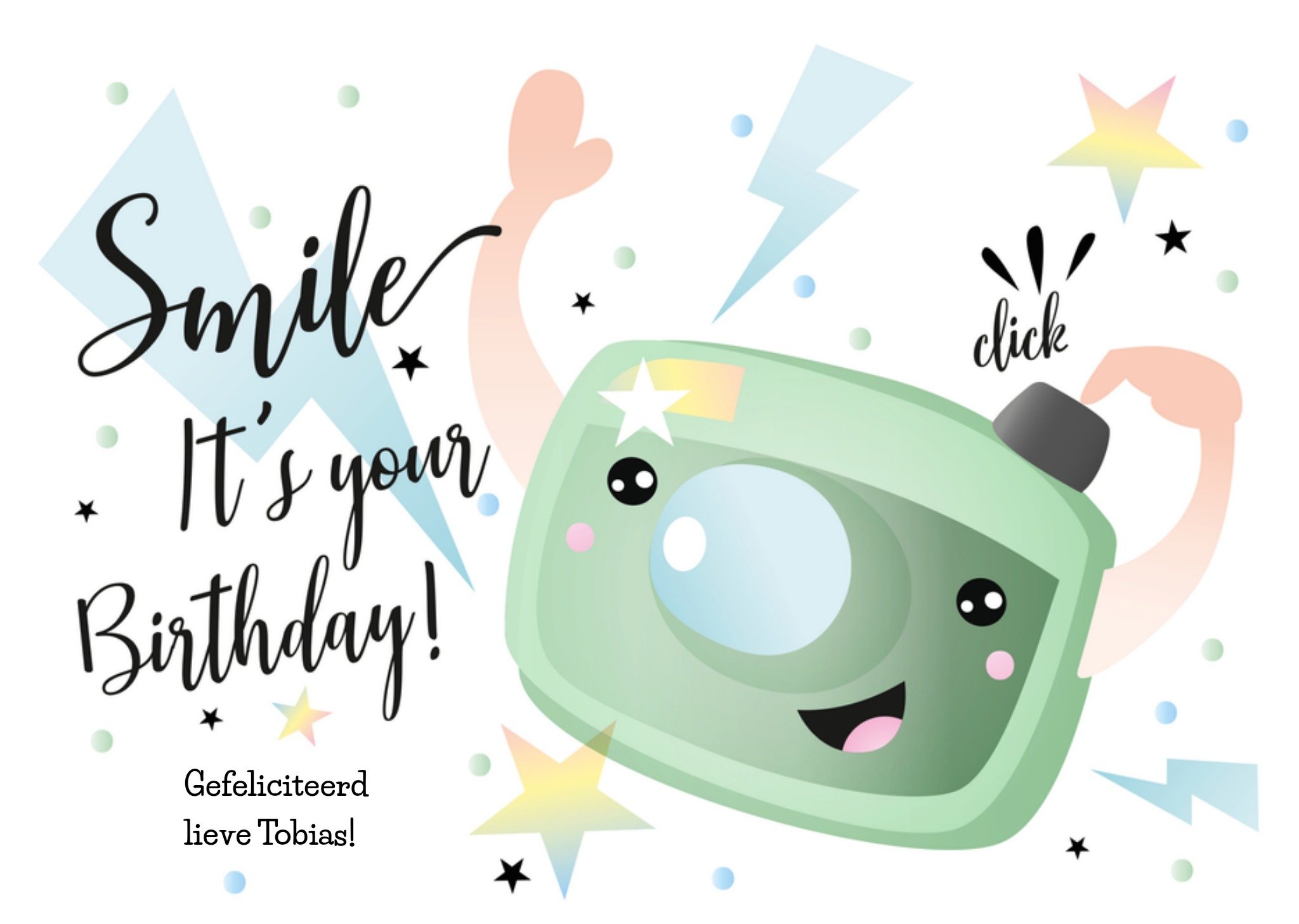 Verjaardagskaart Camera Kaart Luckz