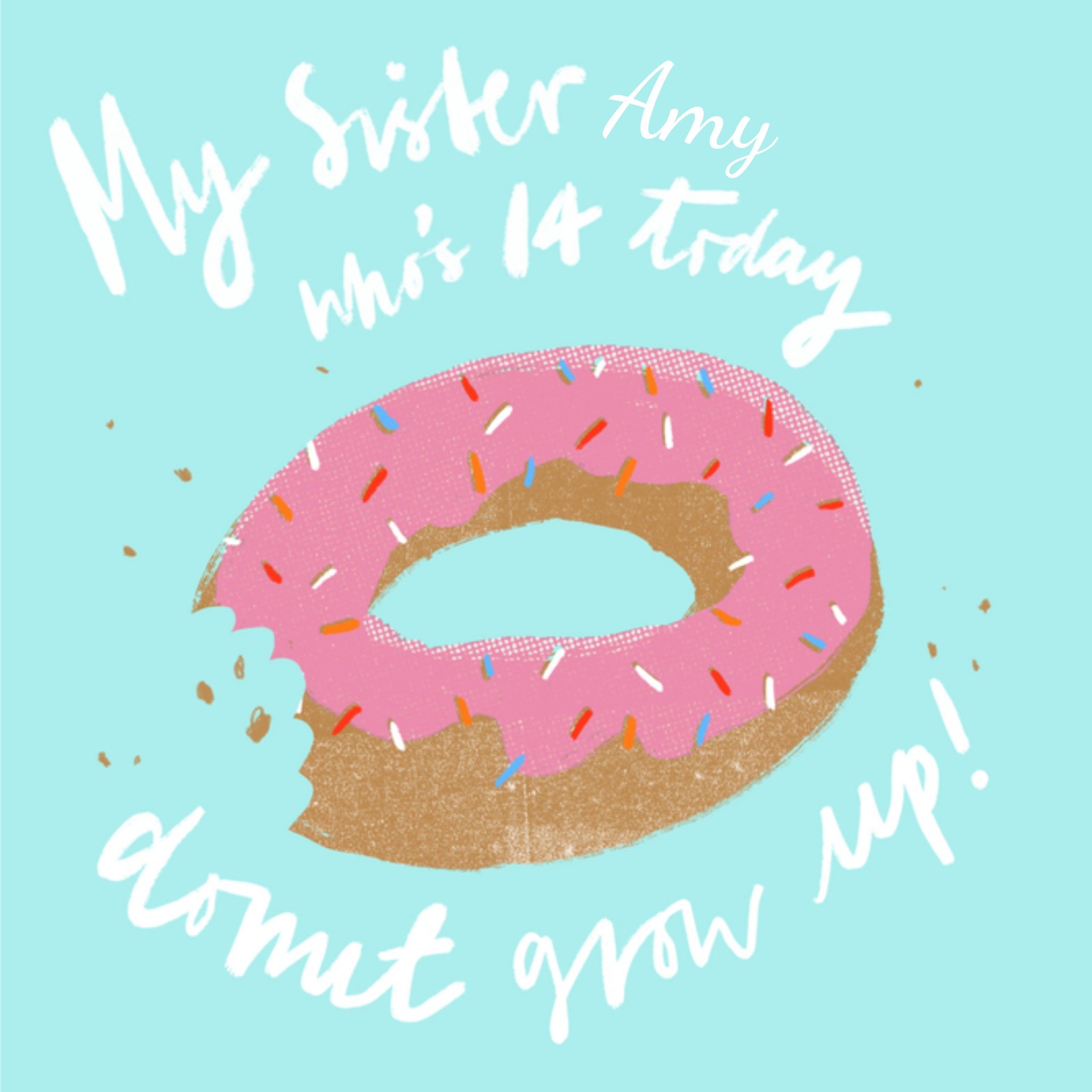 Greetz Verjaardagskaart Donut grow up Vierkant