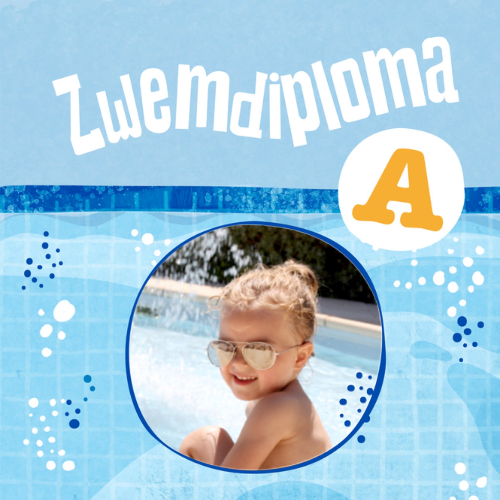 Greetz Zwemdiploma kaart A diploma Vierkant
