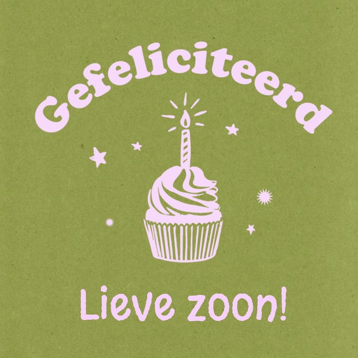 Greetz | Verjaardagskaart | cupcake | zoon