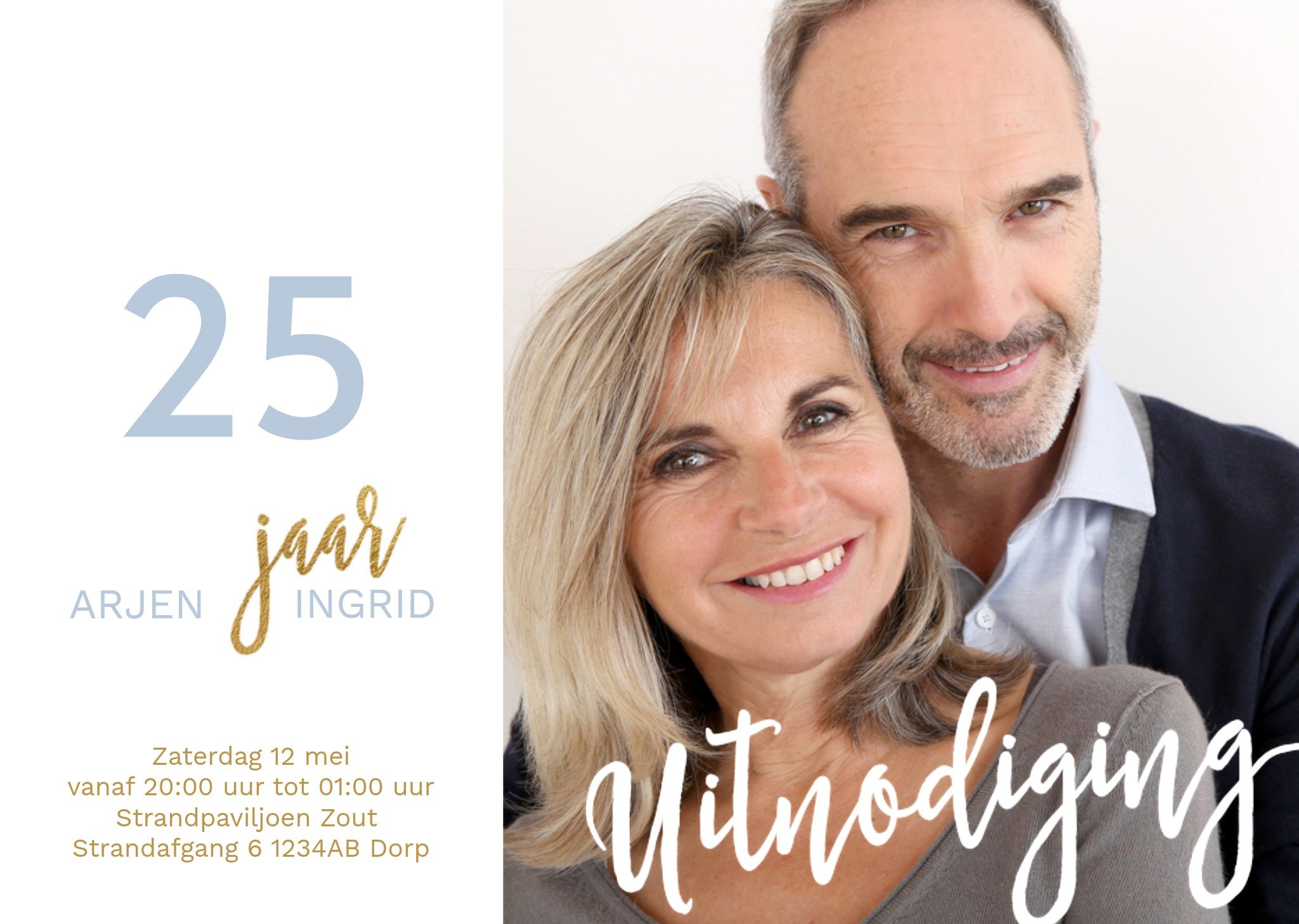 Huwelijksjubileum kaart 25 jaar Foto Kaart Luckz