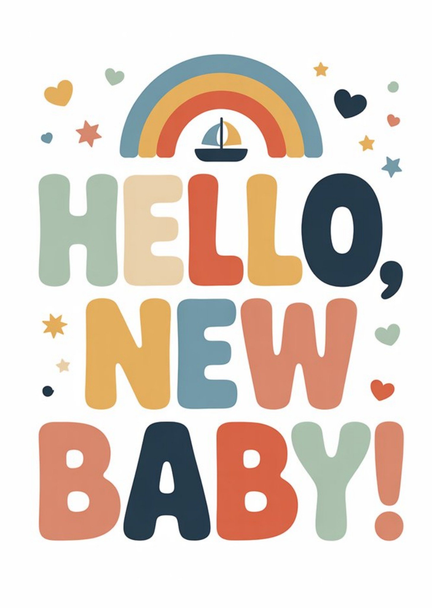 Greetz Geboortekaart Hello new baby Standard Card