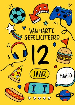 Greetz | Verjaardagskaart | 12 | Van harte gefeliciteerd