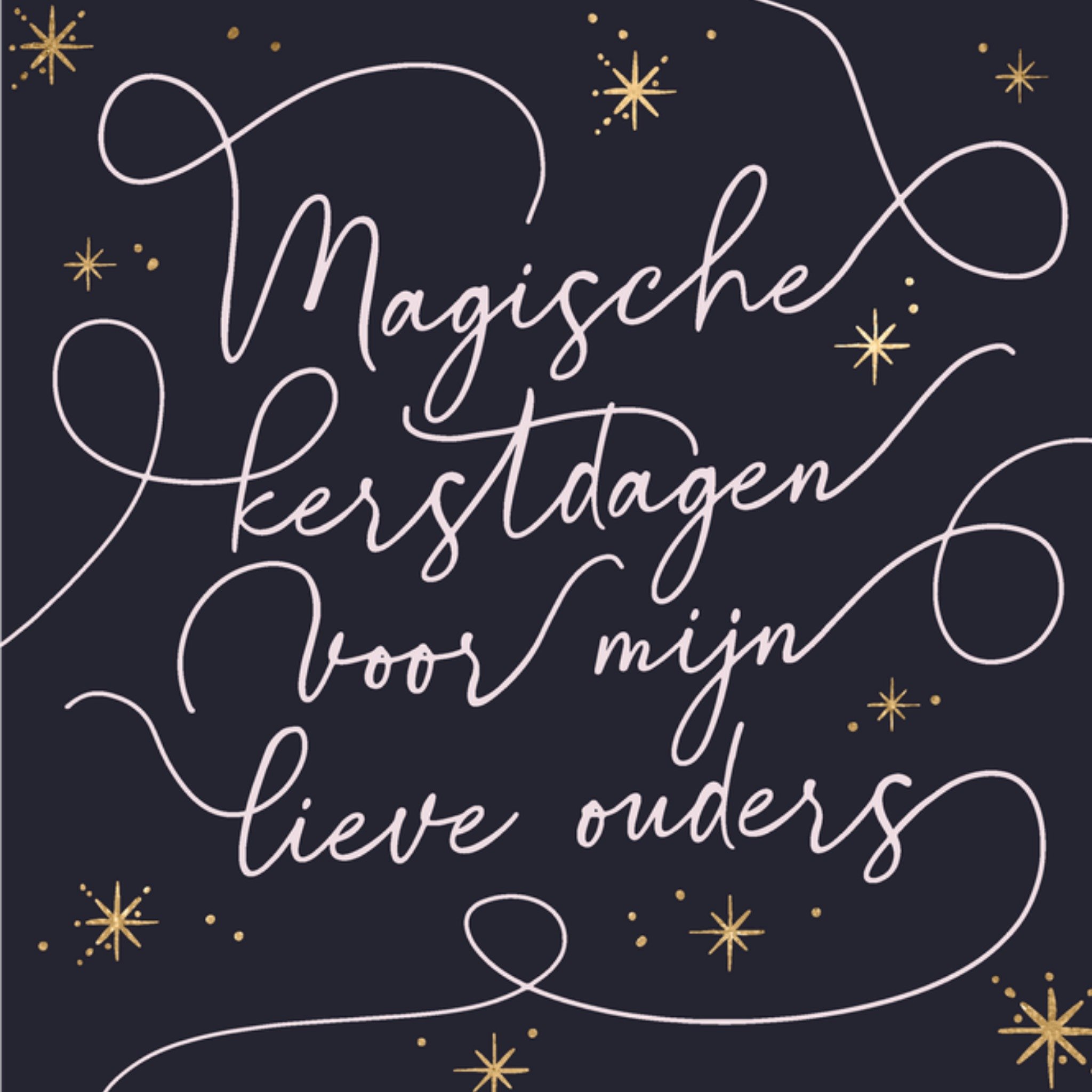 Greetz Kerstkaart Magische kerstdagen Lieve ouders Vierkant