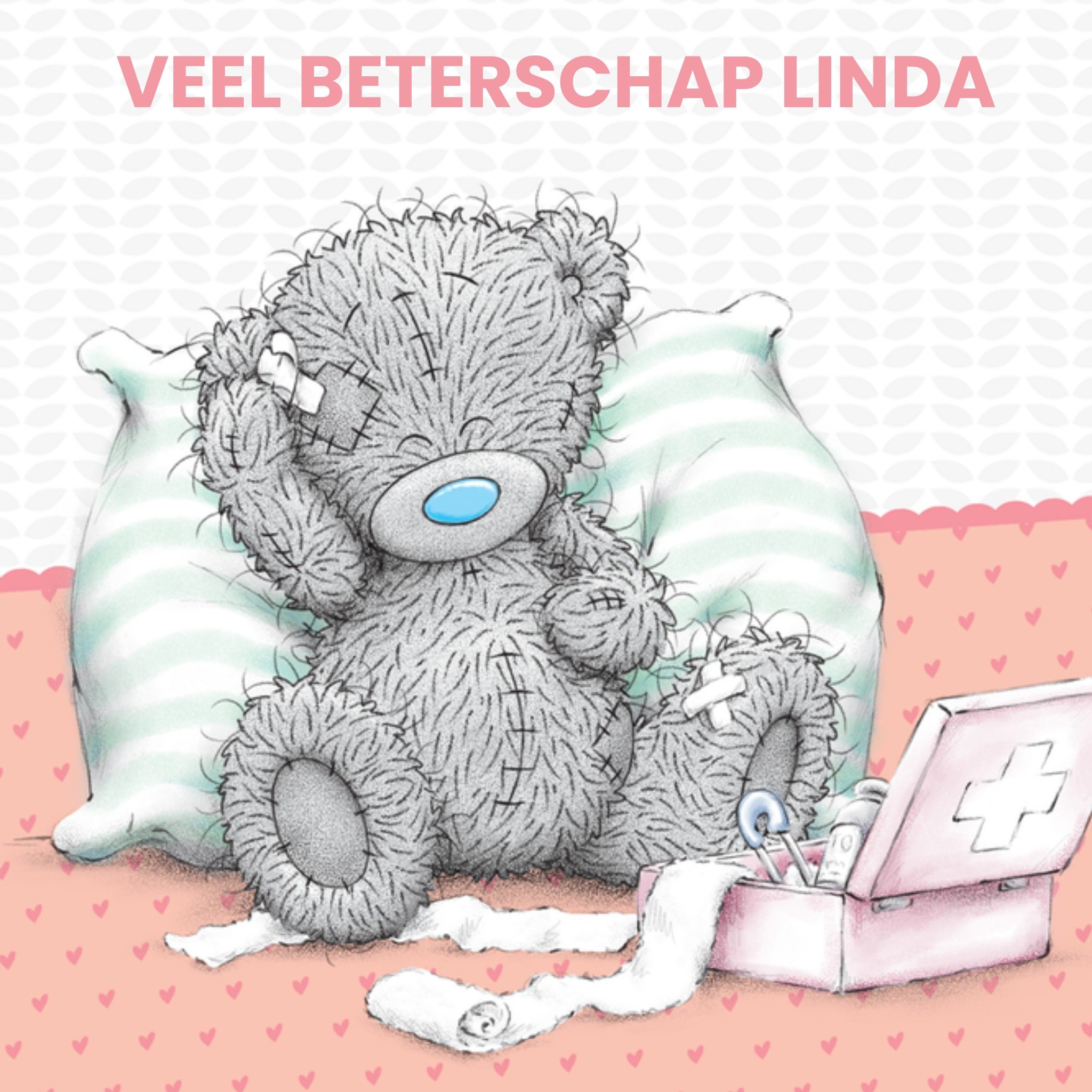 Beterschapskaart Tatty Teddy Voor haar Vierkante Kaart Me to You