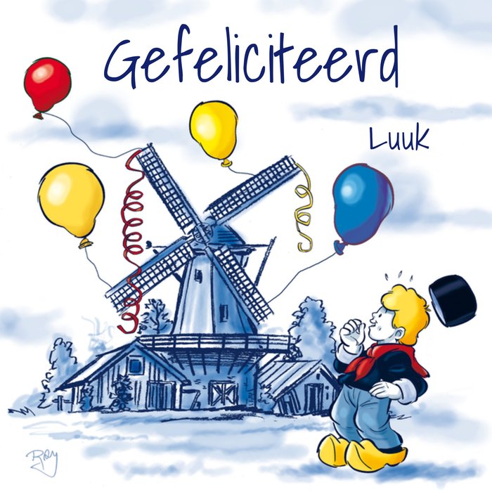 Old Dutch | Verjaardagskaart | Windmolen