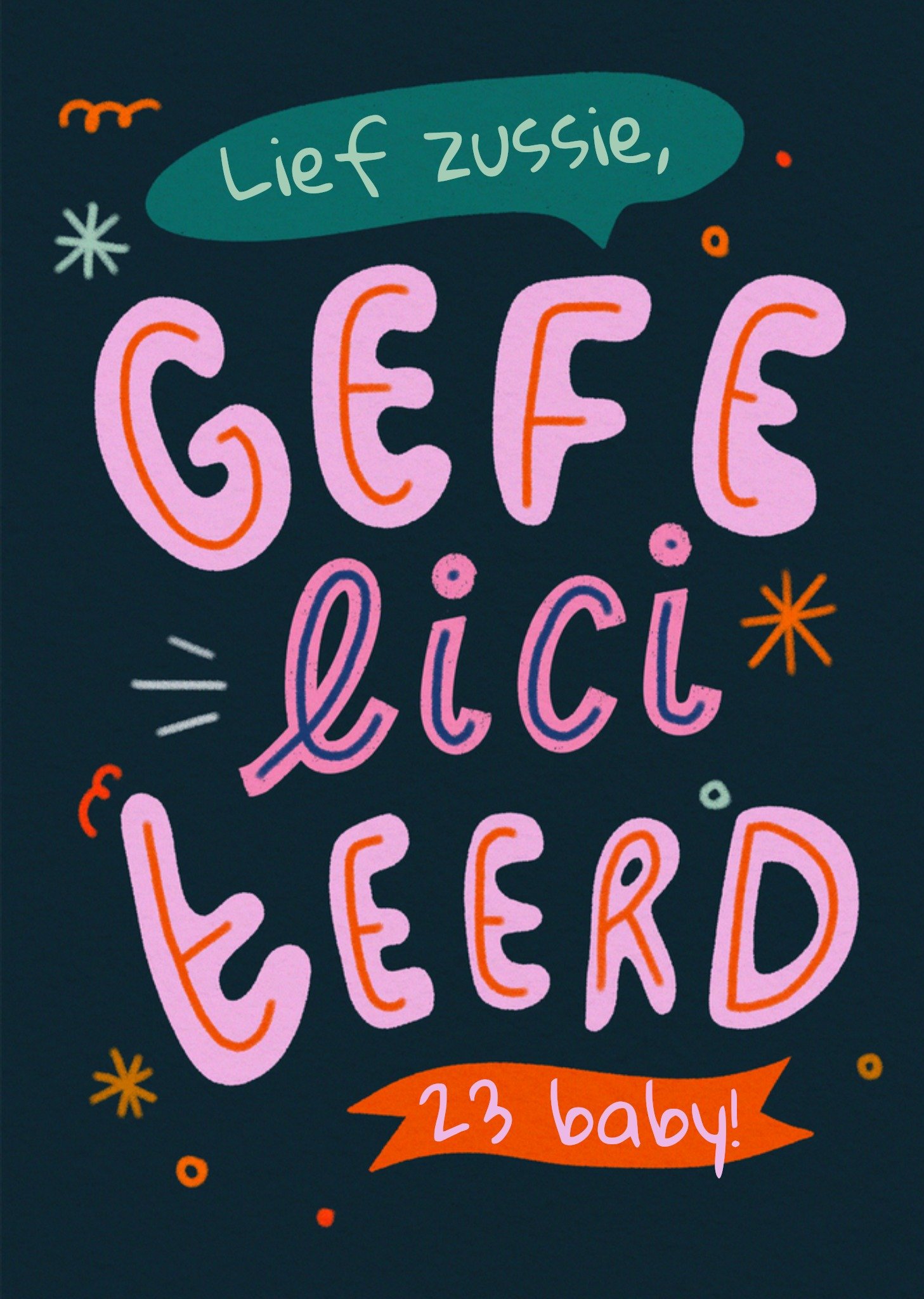 Greetz Verjaardagskaart Zussie Met leeftijd Standard Card