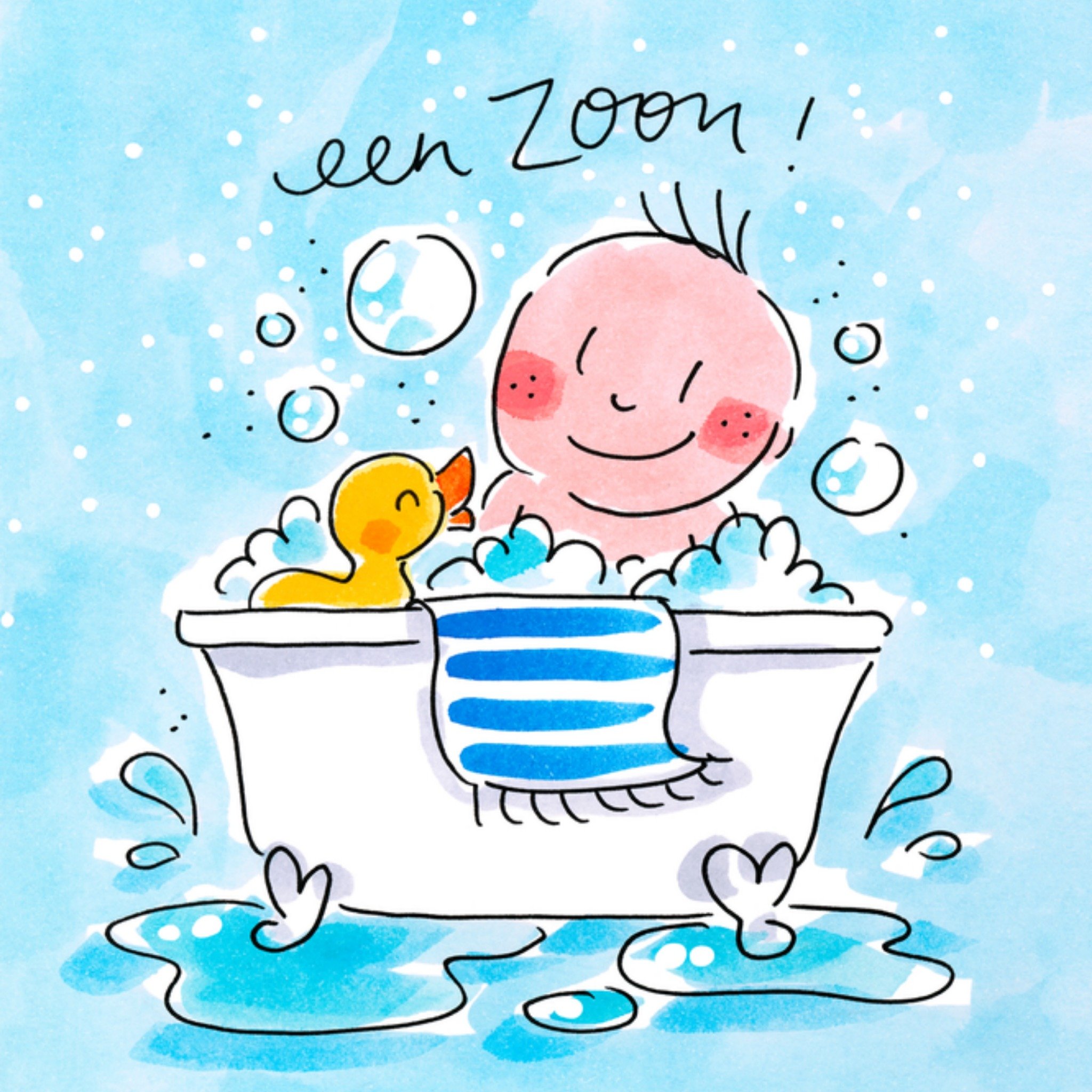 Geboortekaart Een Zoon Vierkante Kaart Blond Amsterdam