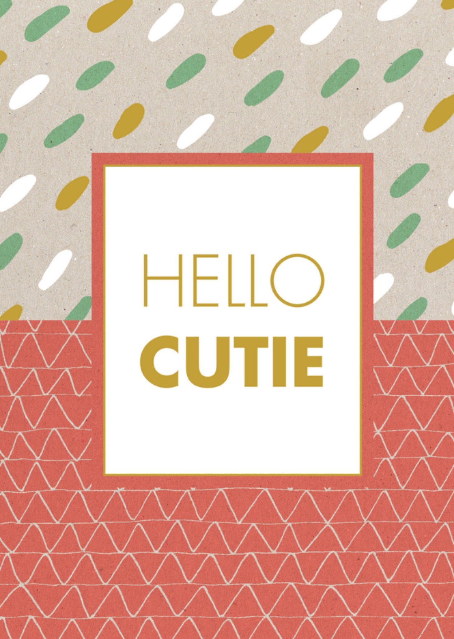 Liefdeskaart Hello cutie Kaart Paperclip