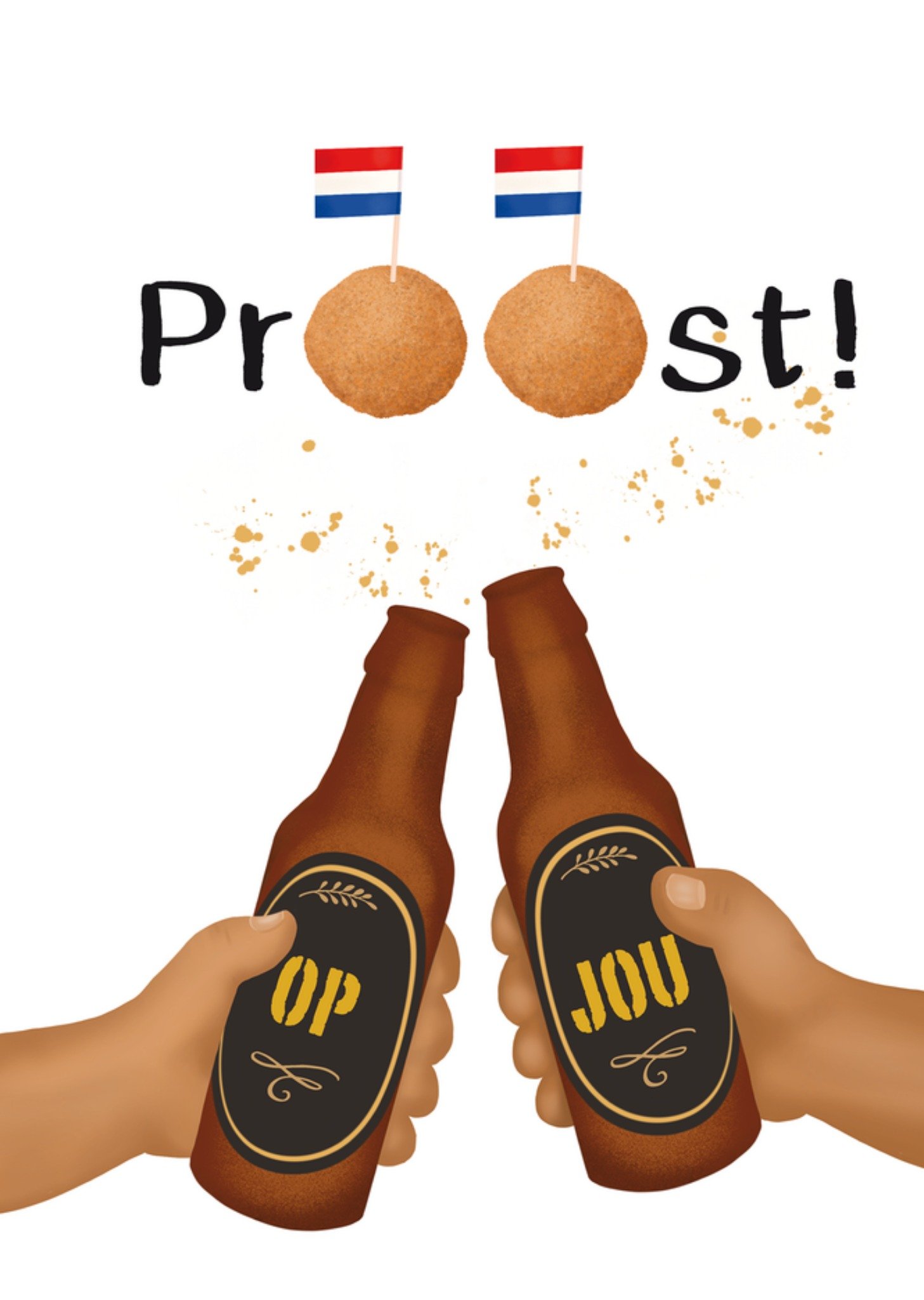 Verjaardagskaart Proost op jou Tsjip