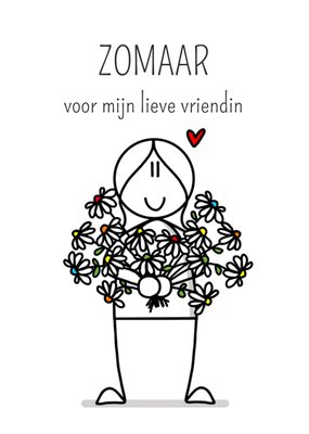 YH Tekent | Zomaar kaart | bloemen