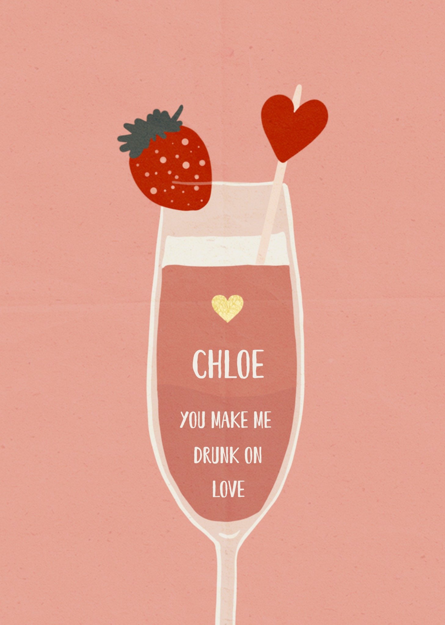 Valentijnskaart Drunk on love Kaart Greetz