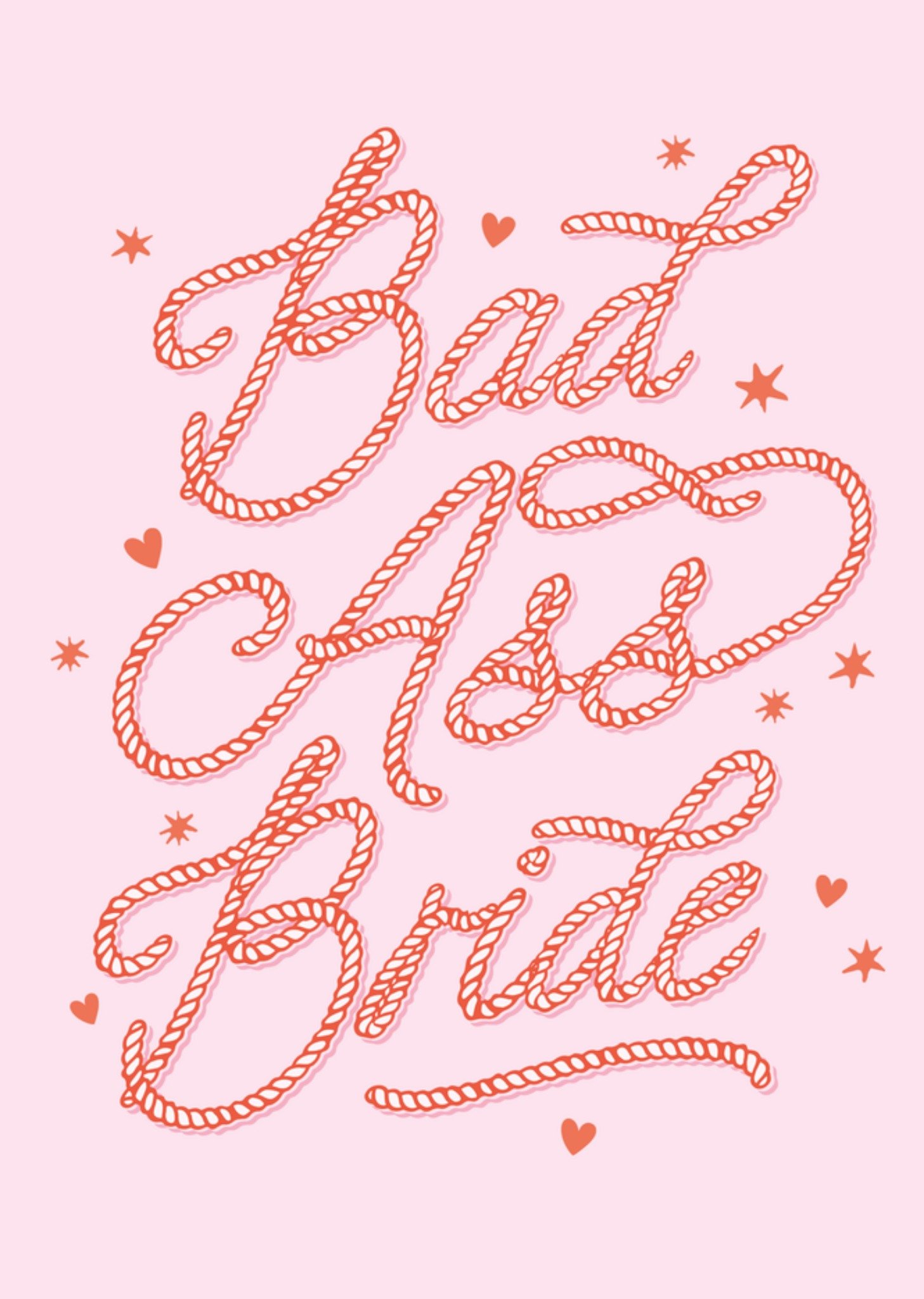 Huwelijkskaart Bad ass bride Kaart Pigment