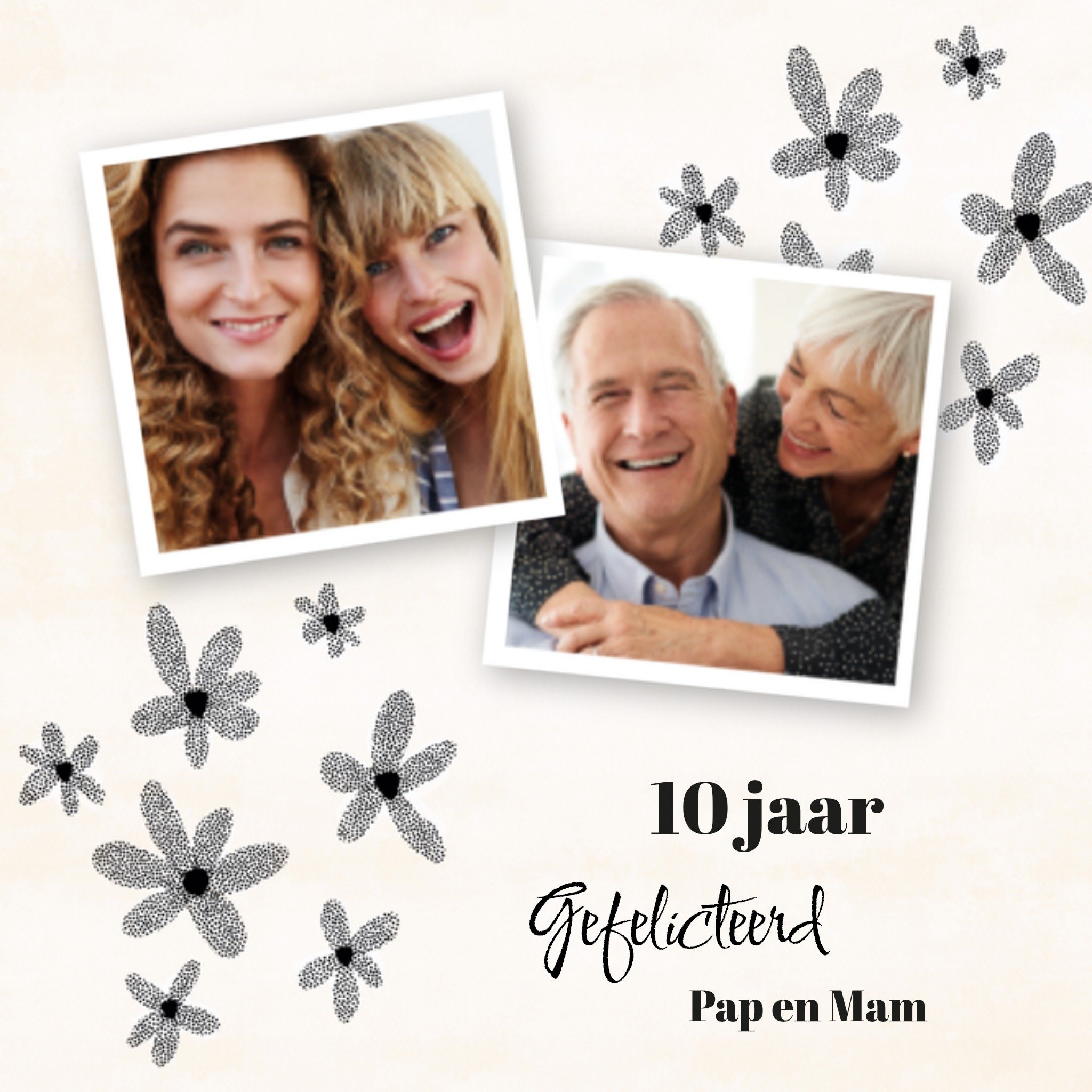 Greetz Huwelijkskaart Foto Jubileum Vierkant