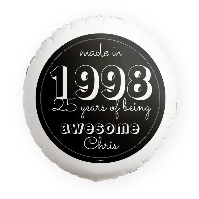 Ballon 'Verjaardag met eigen tekst'