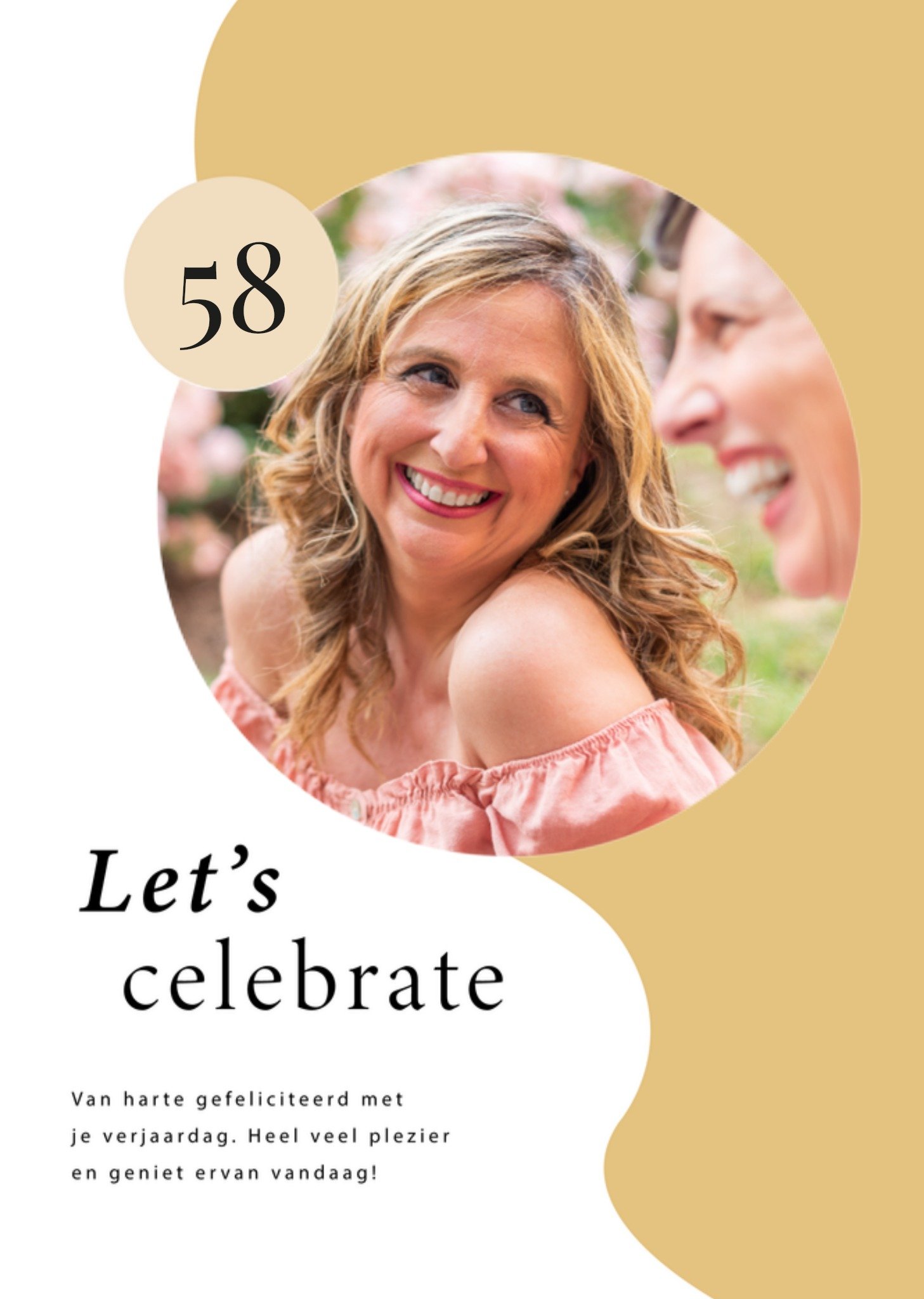 Verjaardagskaart Met foto en nummer Let