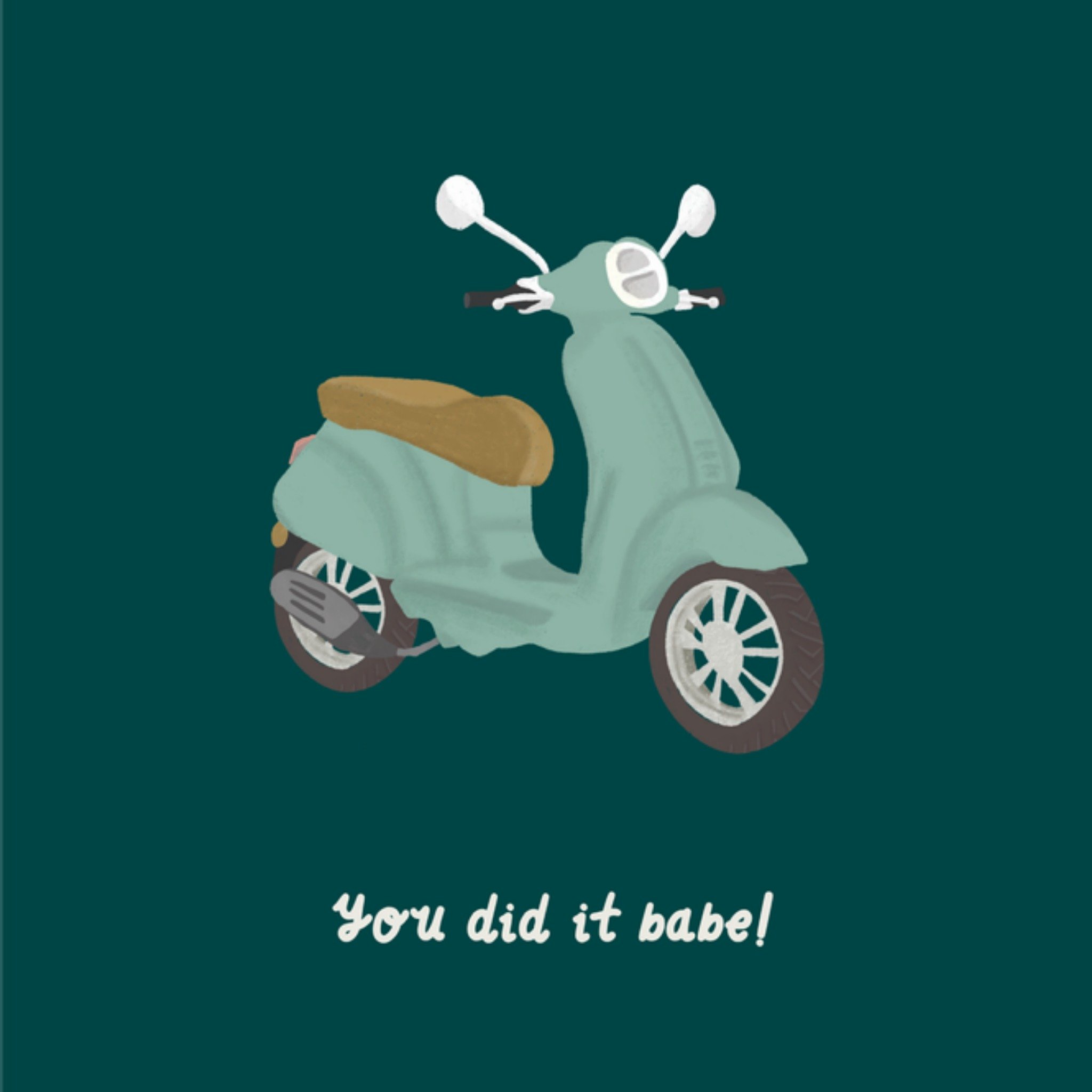 Greetz Geslaagd kaart Rijbewijs You did it Vierkant