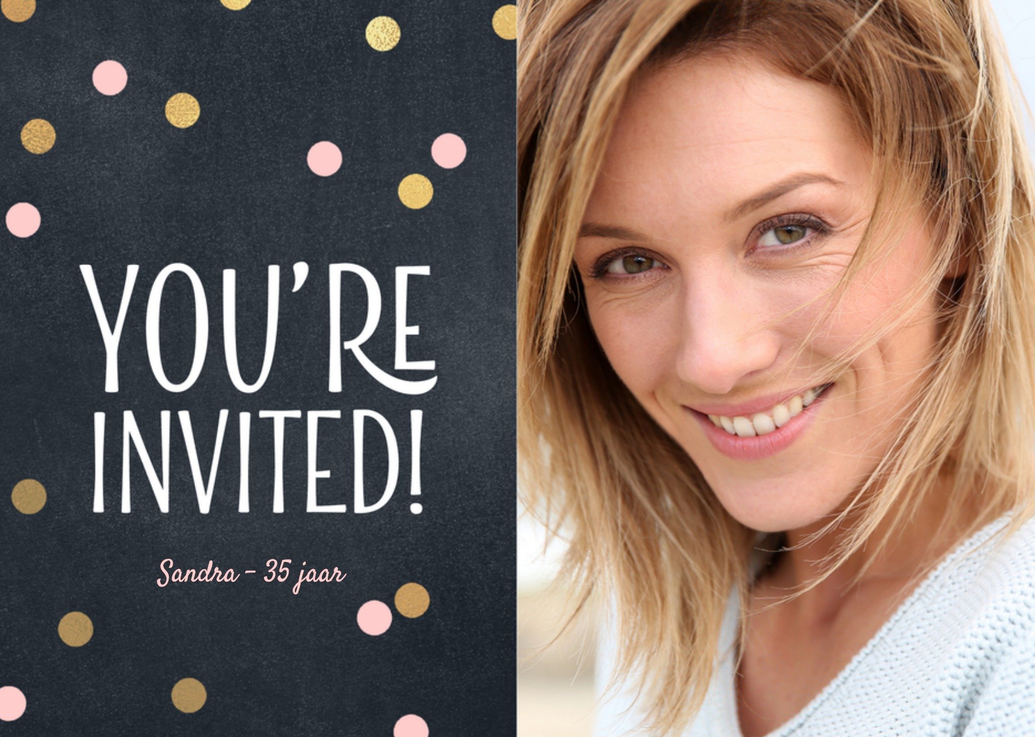 Uitnodiging verjaardag Met foto Kaart Luckz