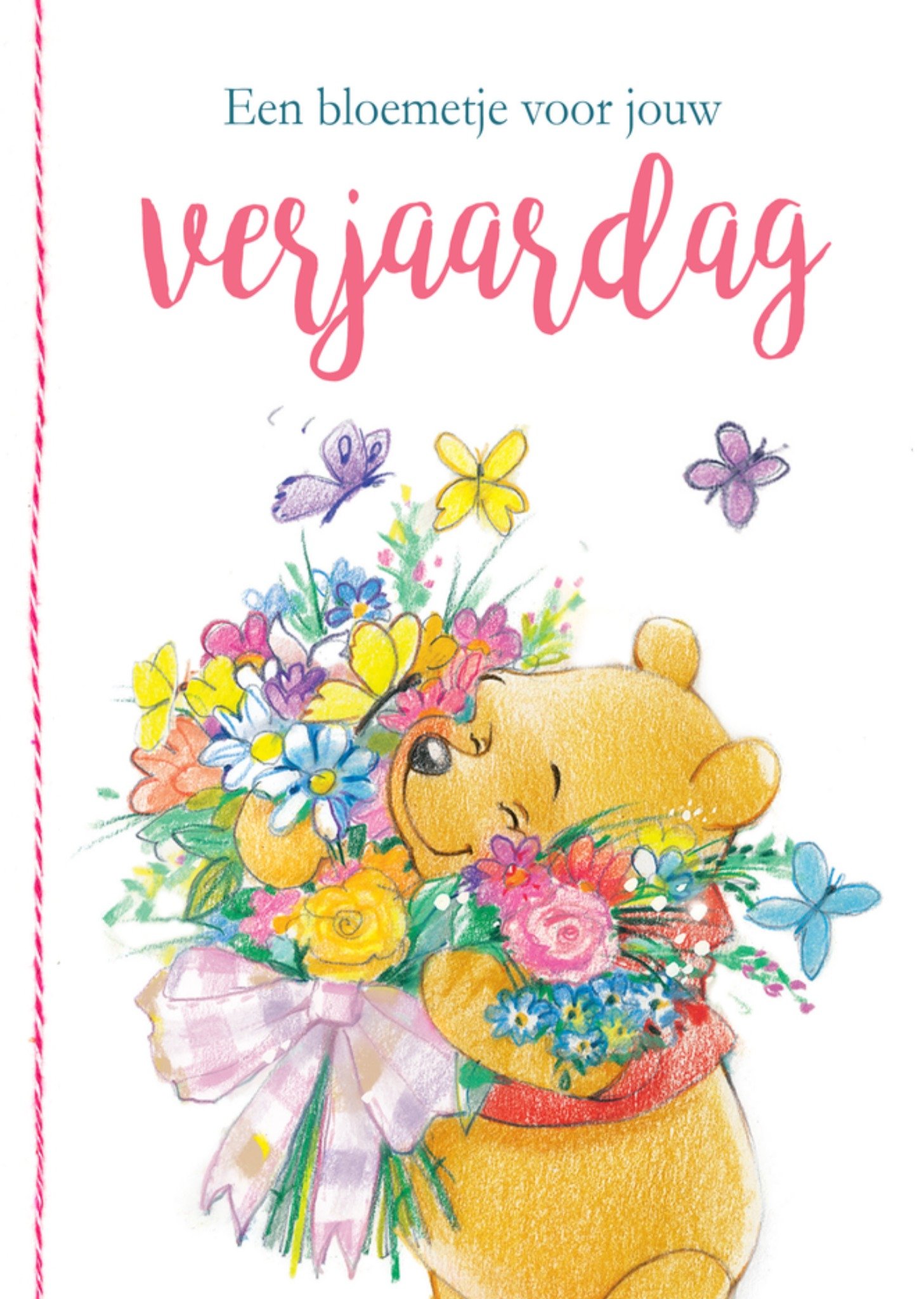 Disney Verjaardagskaart Winnie the Pooh Bloemetje Kaart Winnie de Poeh