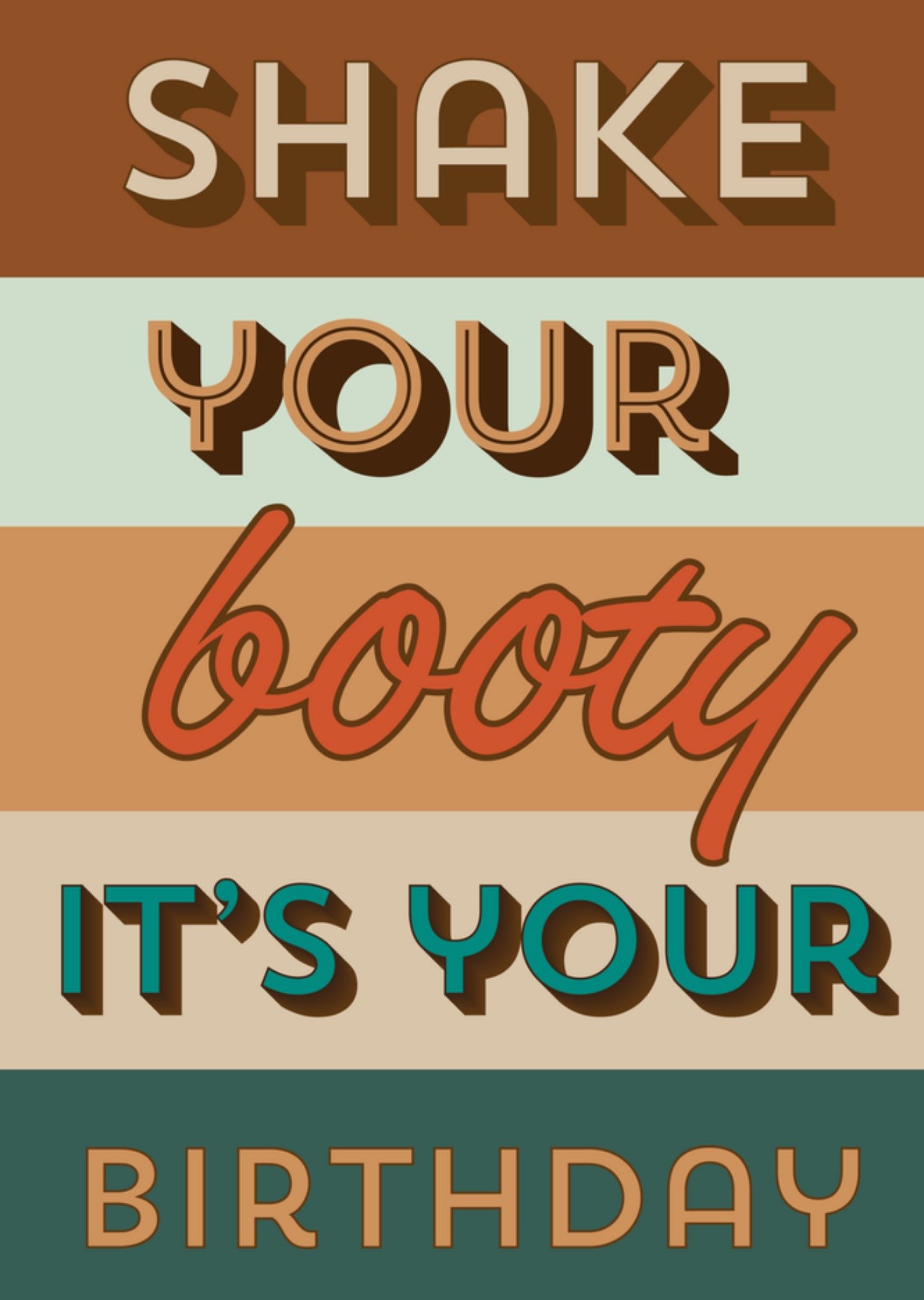 Greetz Verjaardagskaart Shake your booty Standard Card