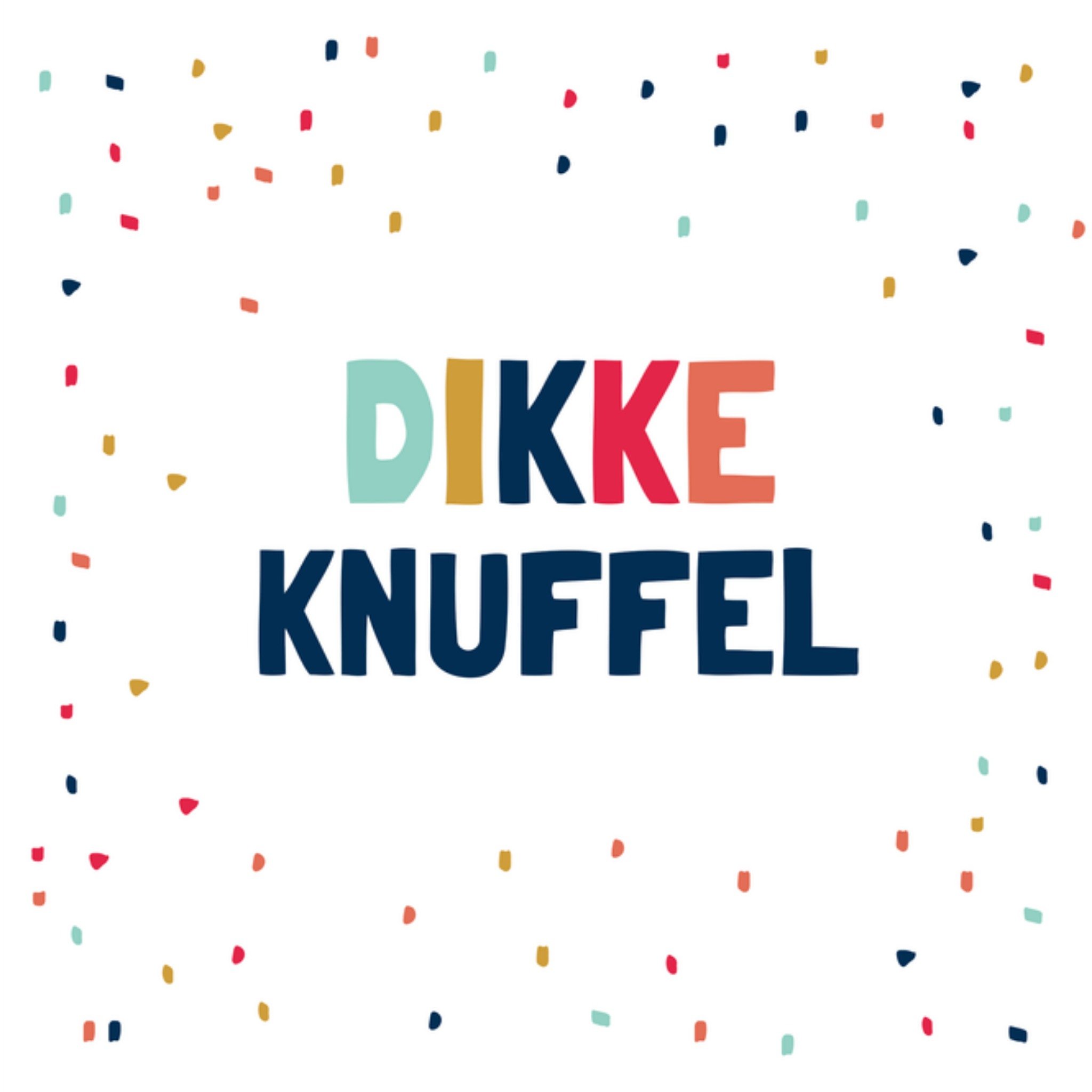 Greetz Verjaardagskaart Dikke knuffel Confetti Vierkant