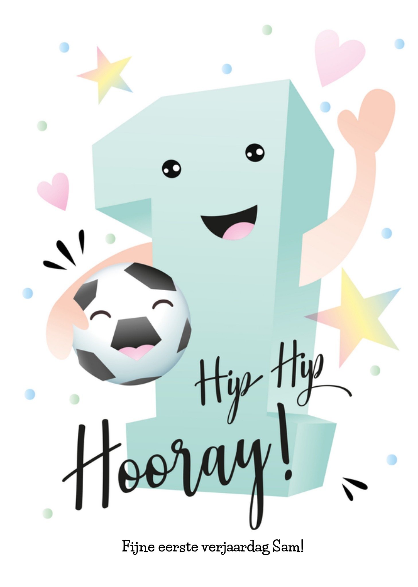 Verjaardagskaart Eerste verjaardag Kaart Luckz