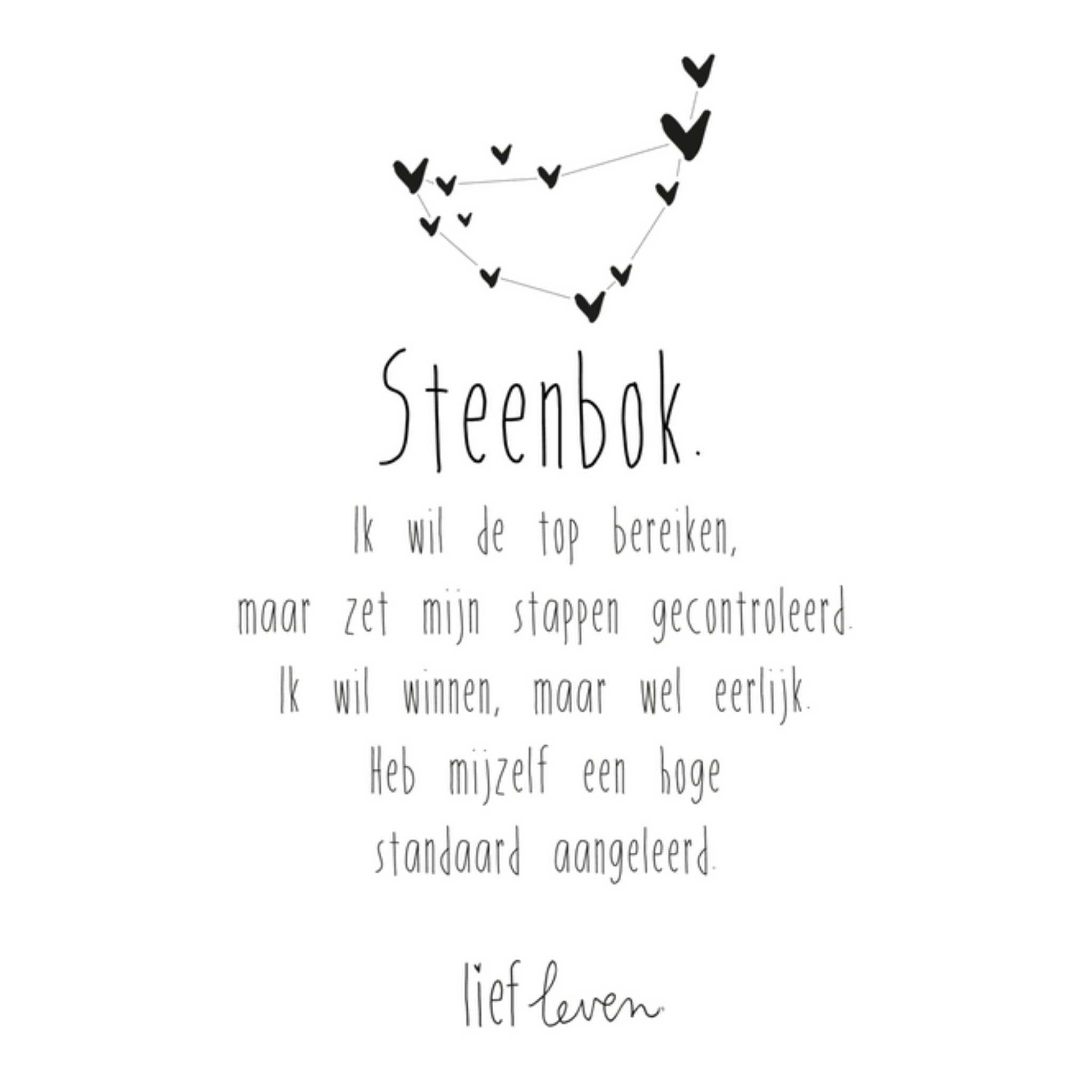 Lief Leven - Sterrenbeeld kaart - Steenbok