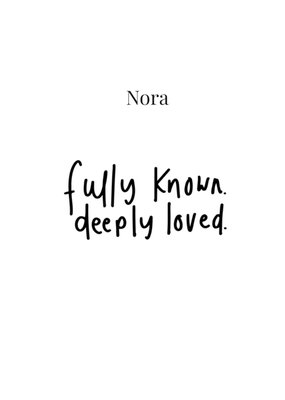 Volledig Gekend Diep Geliefd Typografisch Liefde Kaart