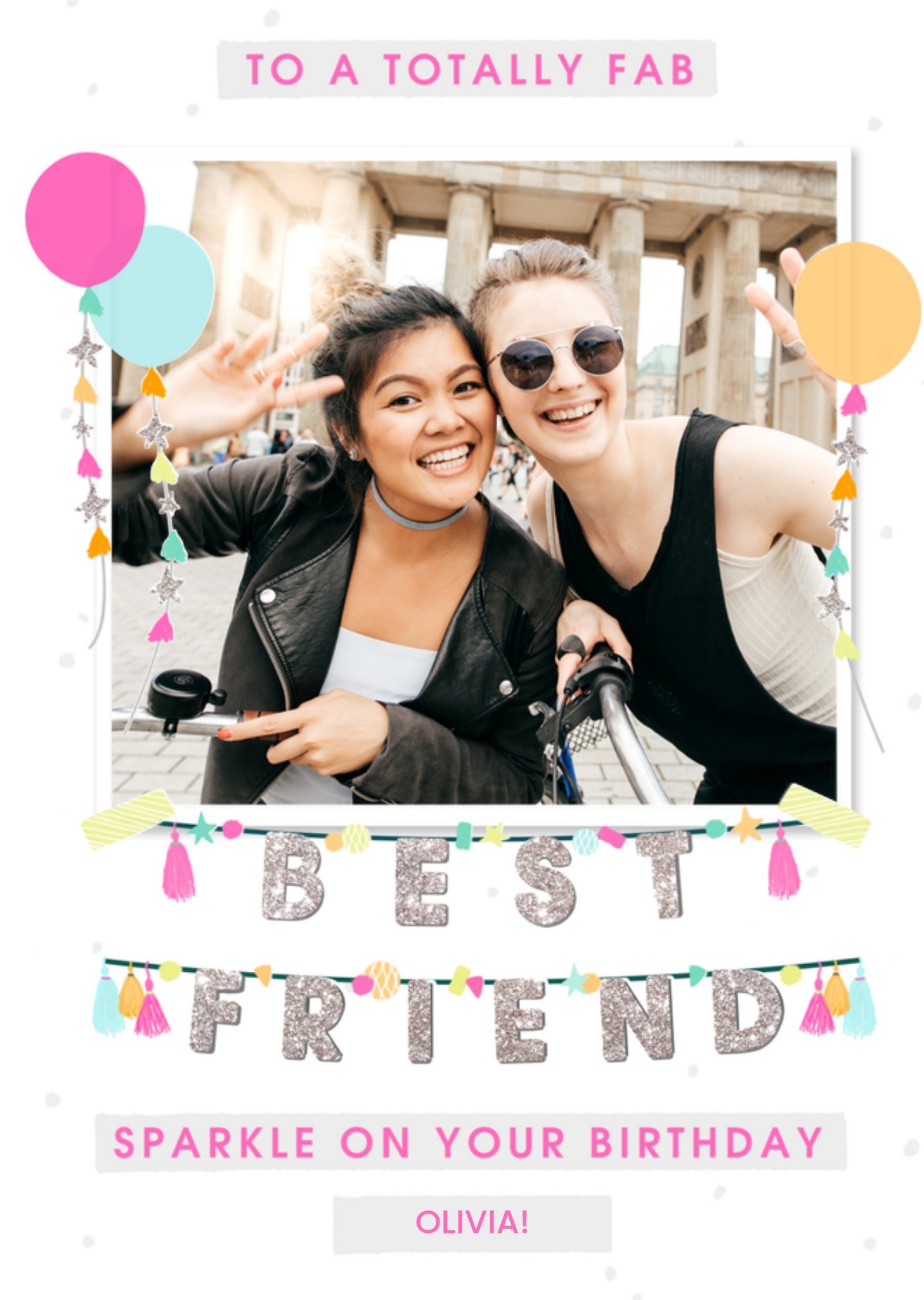 Greetz Verjaardag Beste vriendin Foto Standard Card