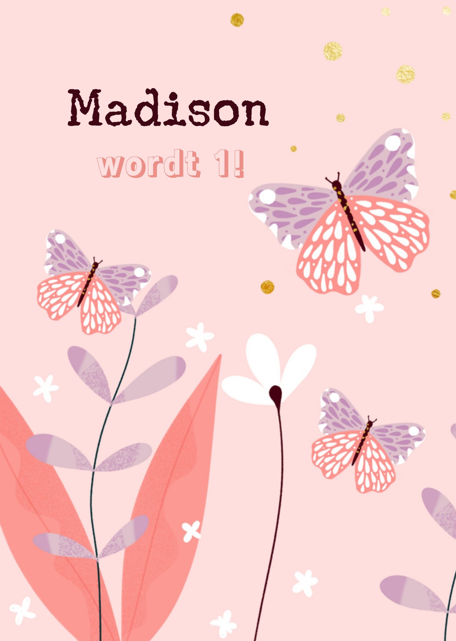 Kinderfeestje Vlinders Kaart Greetz