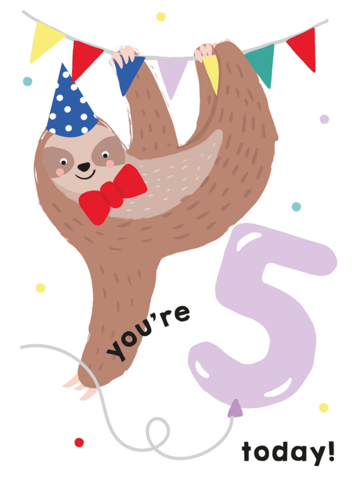 Verjaardagskaart luiaard met leeftijd Kaart Greetz