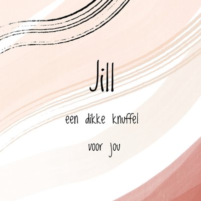 Een Dikke Knuffel Voor Jou Abstracte Penseelstrepen Kaart