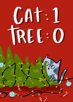 Lucy Maggie | Kerstkaart | grappig | Kat