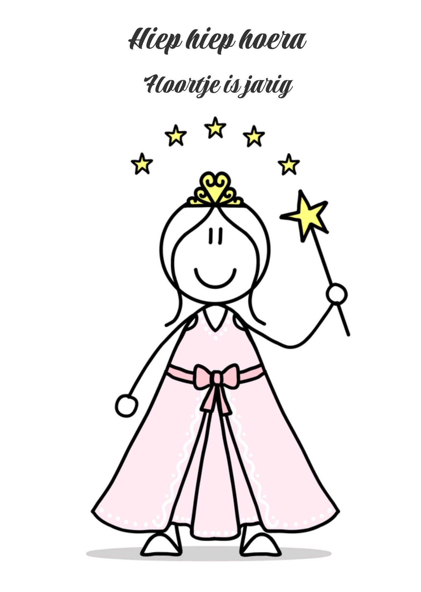 Verjaardagskaart fee naam Kaart YH Tekent