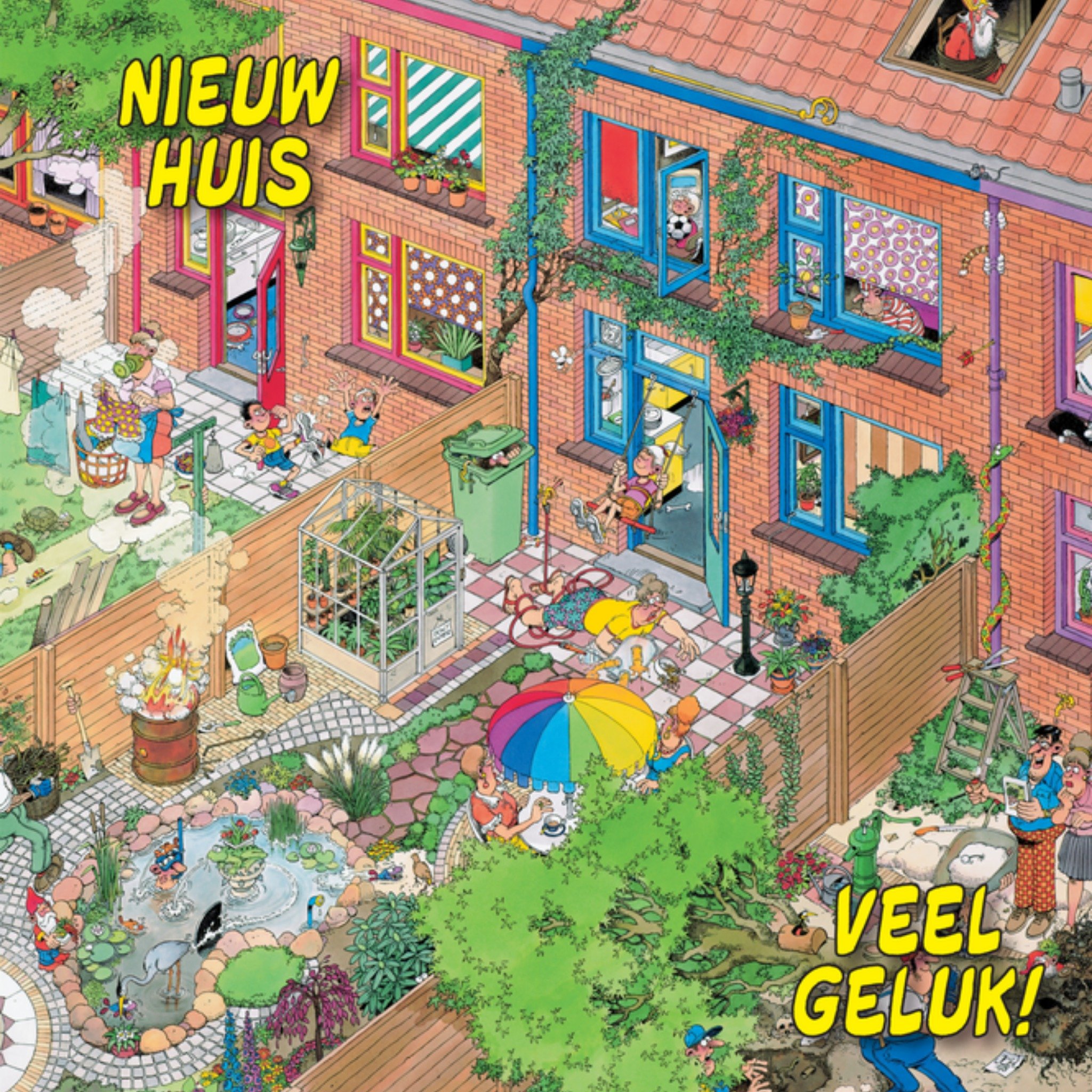 Nieuwe woning kaart Vierkante Kaart Jan van Haasteren