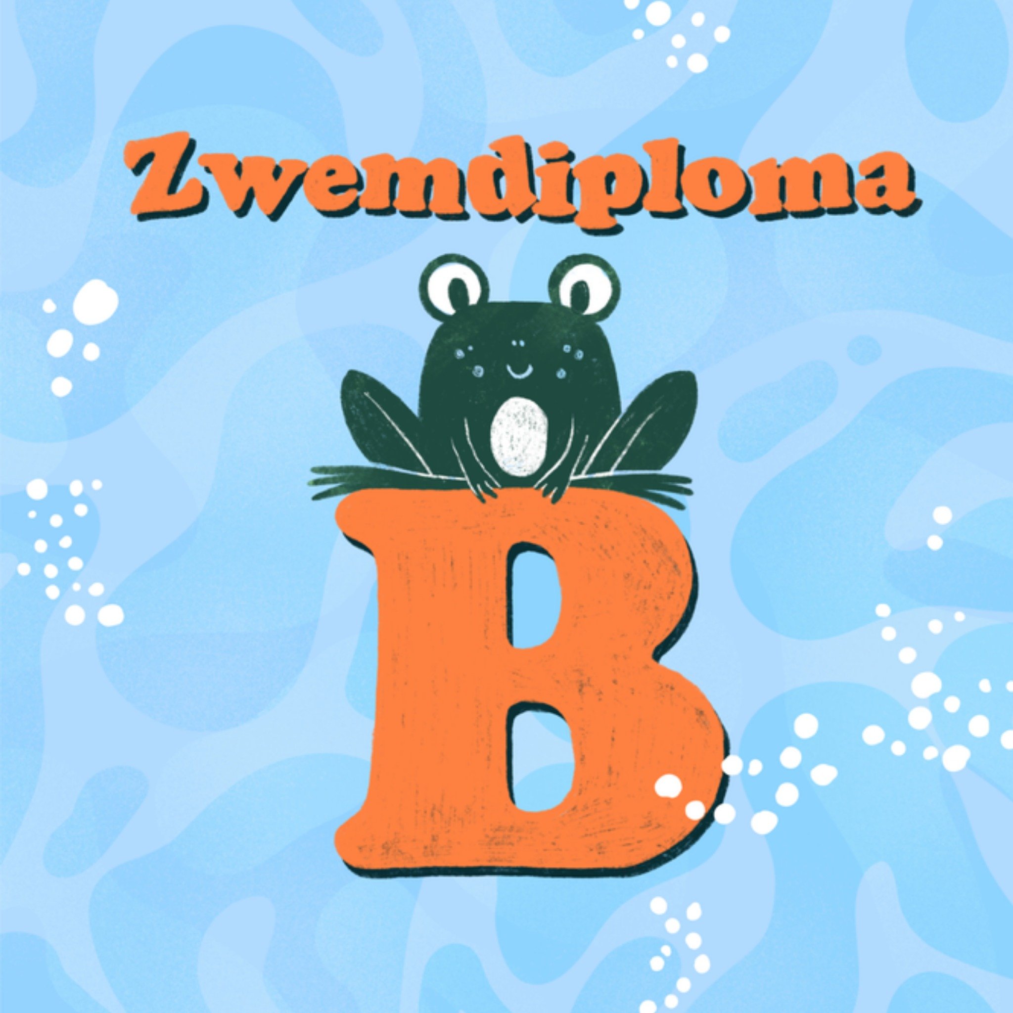 Greetz Zwemdiploma B diploma kikker Vierkant