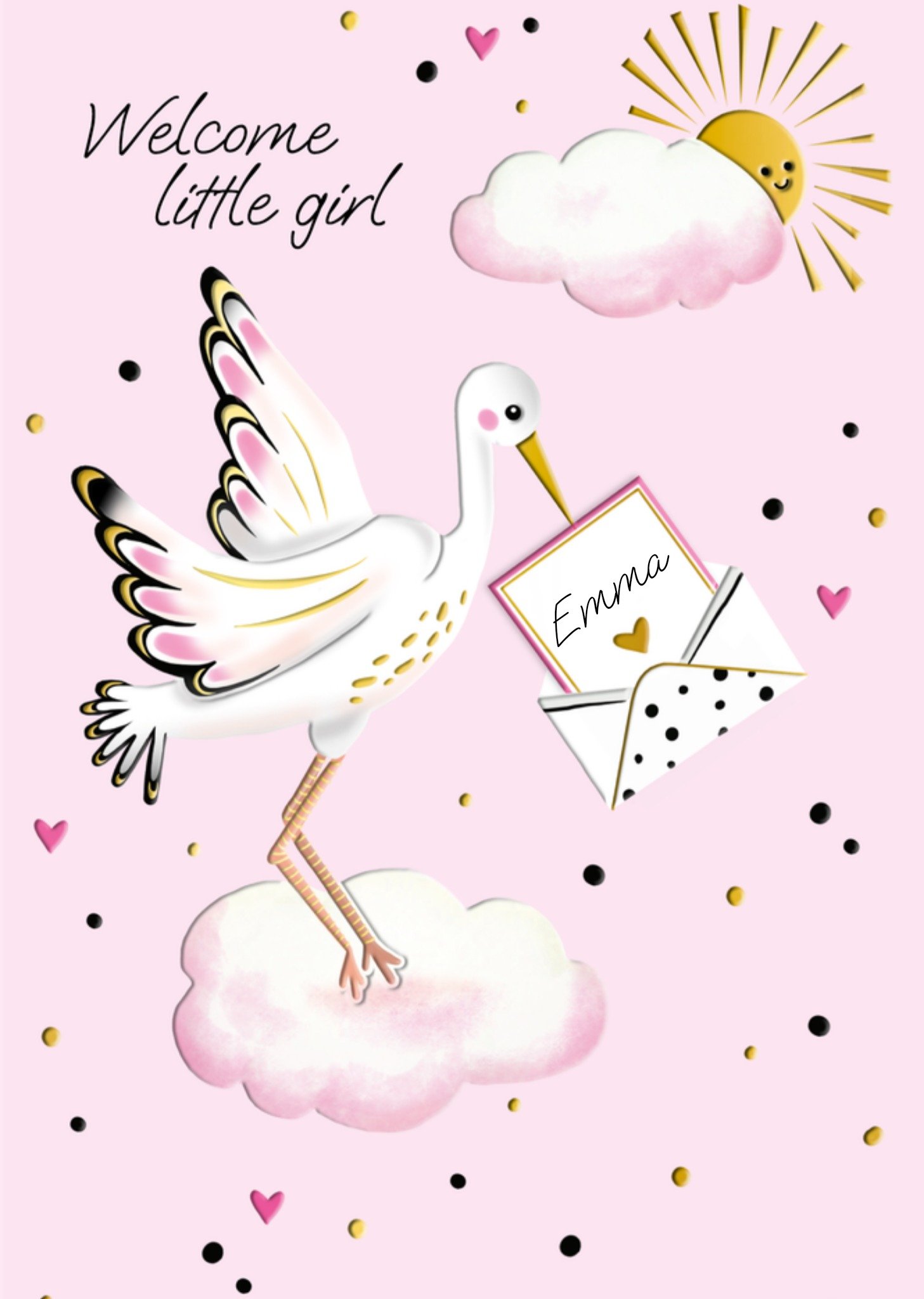 Geboortekaart Ooievaar Kaart TMS