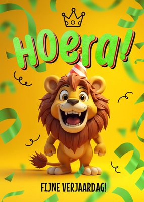 Luckz | Verjaardagskaart | Jongen Leeuw Grappig | Aanpasbare tekst
