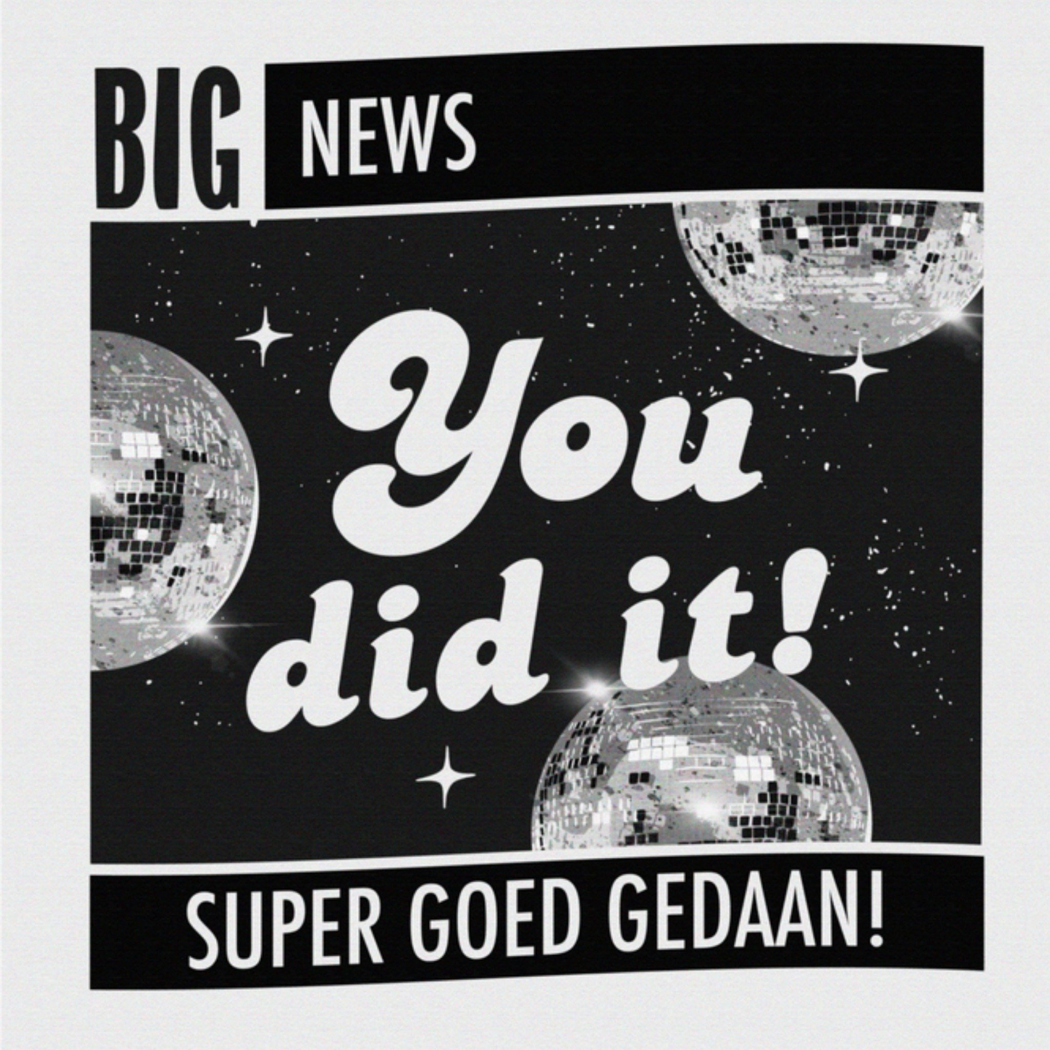 Greetz Geslaagd kaart Big News Vierkant