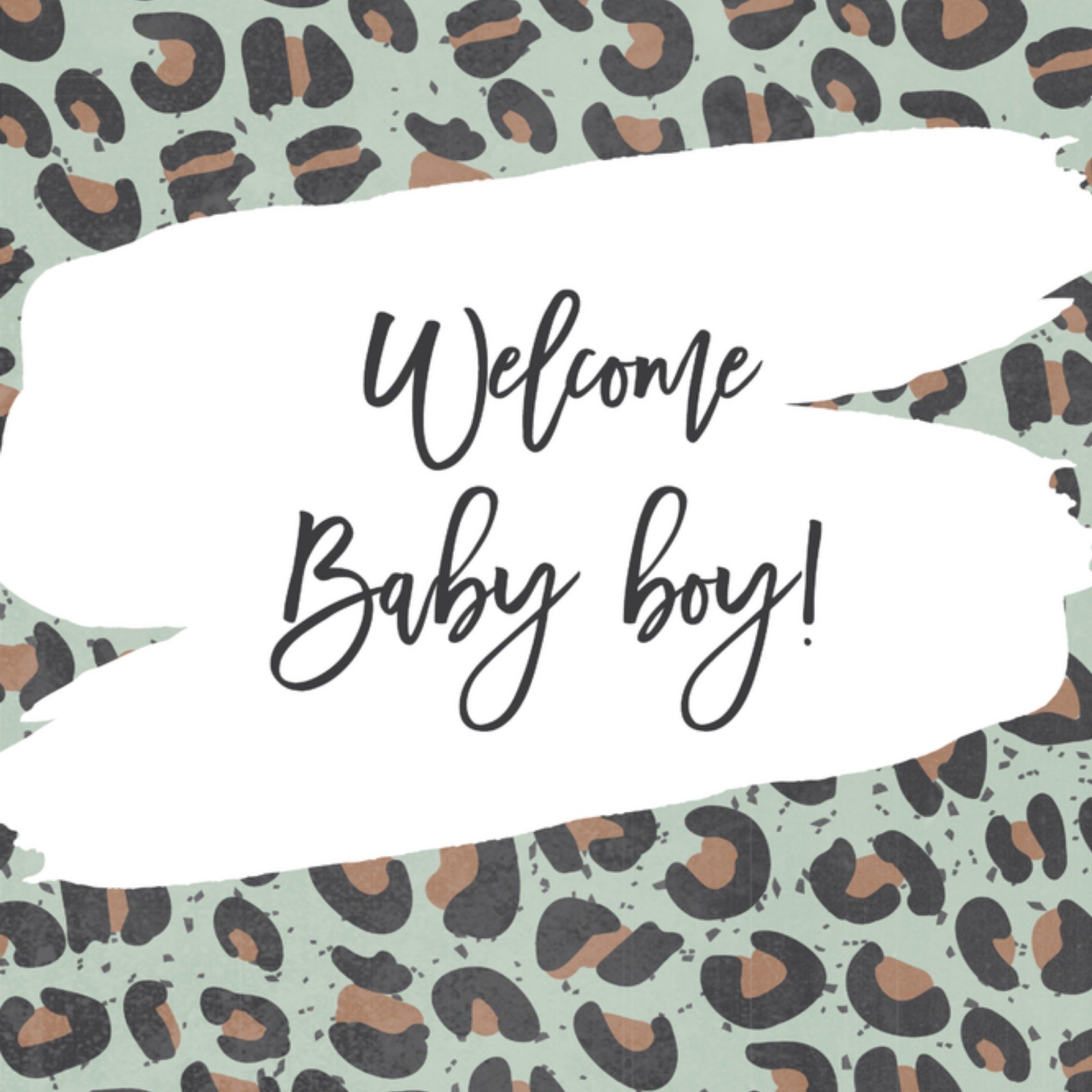 Geboortekaart jongen Vierkante Kaart Tsjip