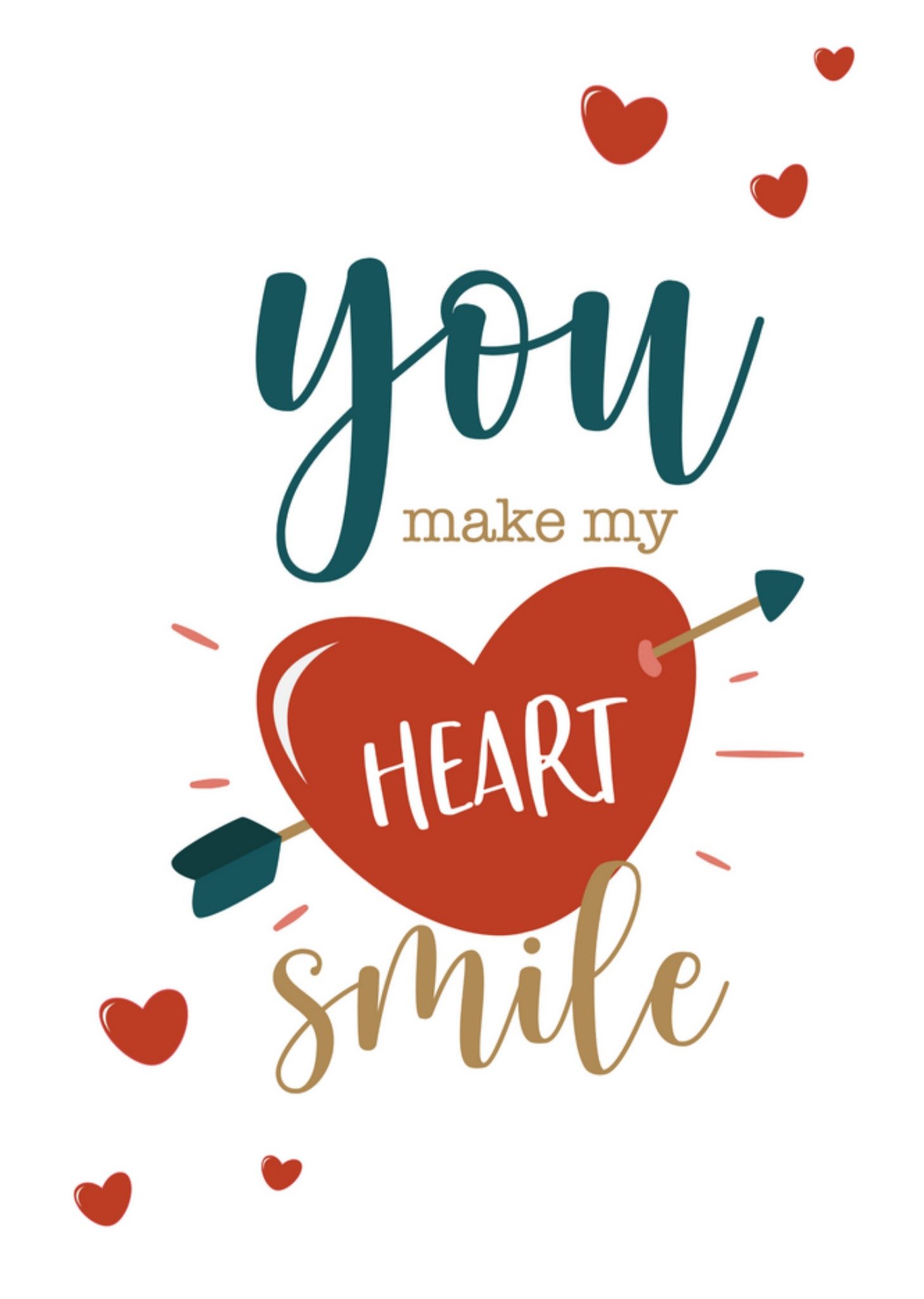 Papercute - Valentijnskaart - You make my heart smile