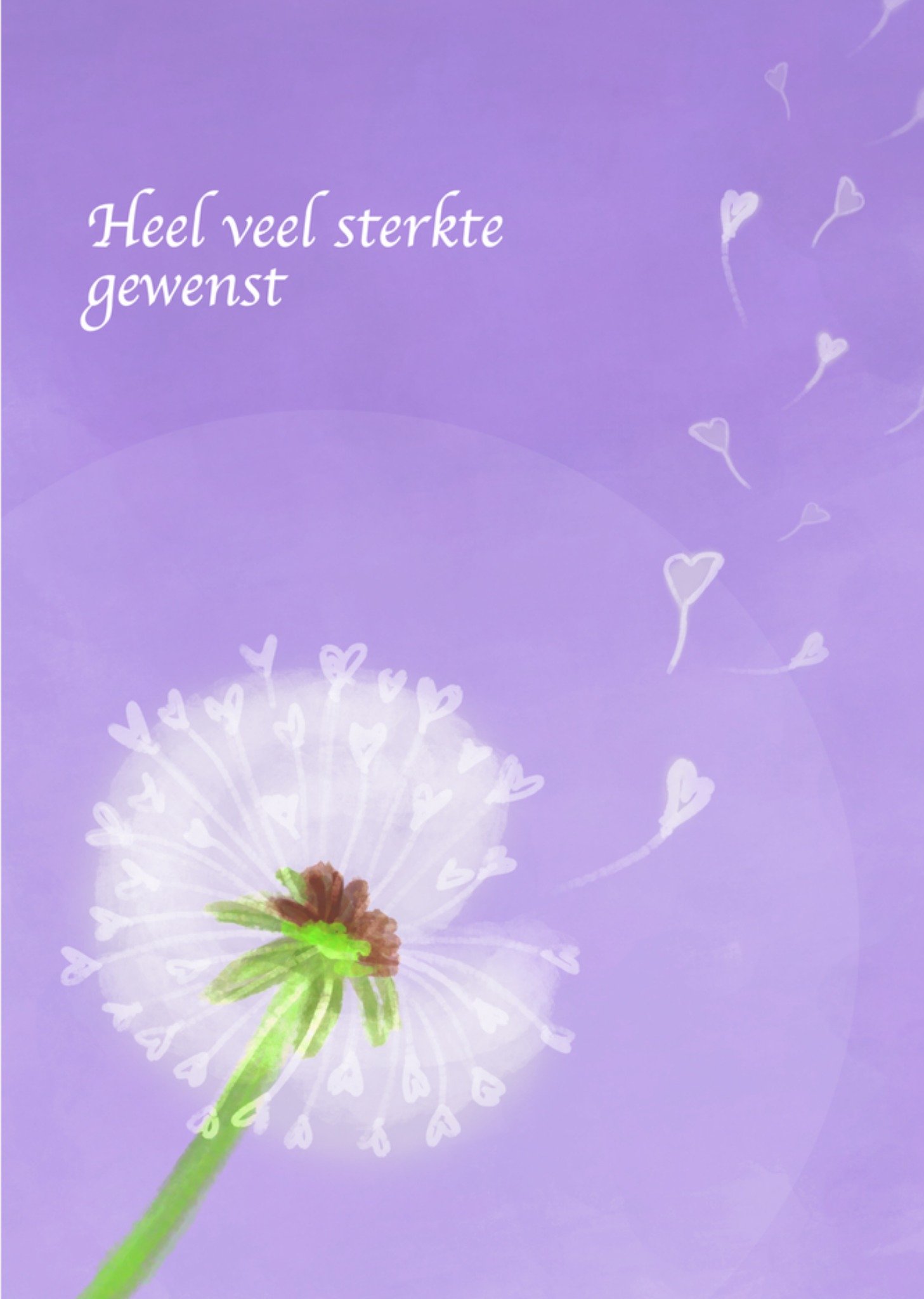 Condoleancekaart Paardebloem Kaart Liefs Jansje