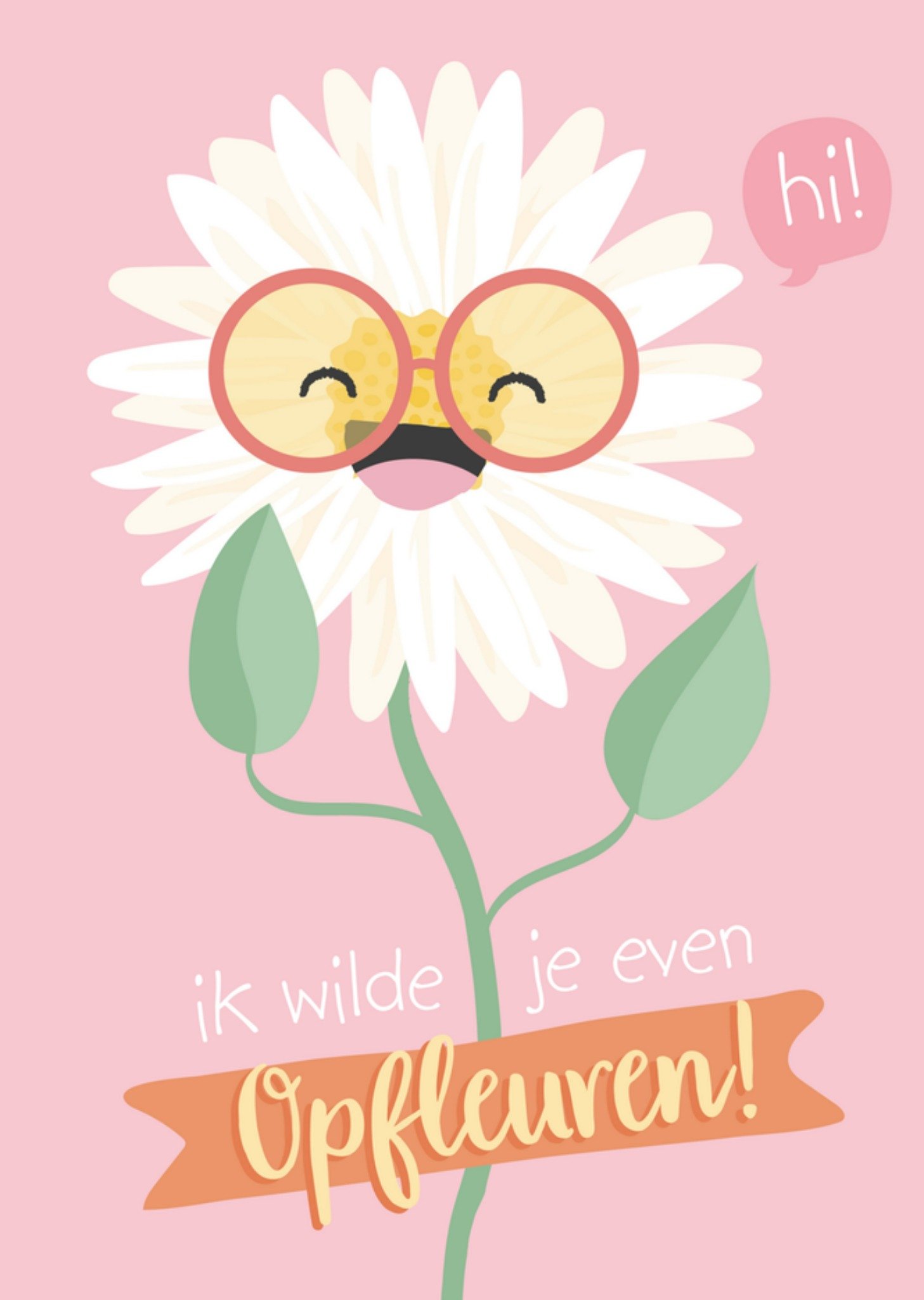 Beterschapskaart bloem Kaart Tante Kaartje