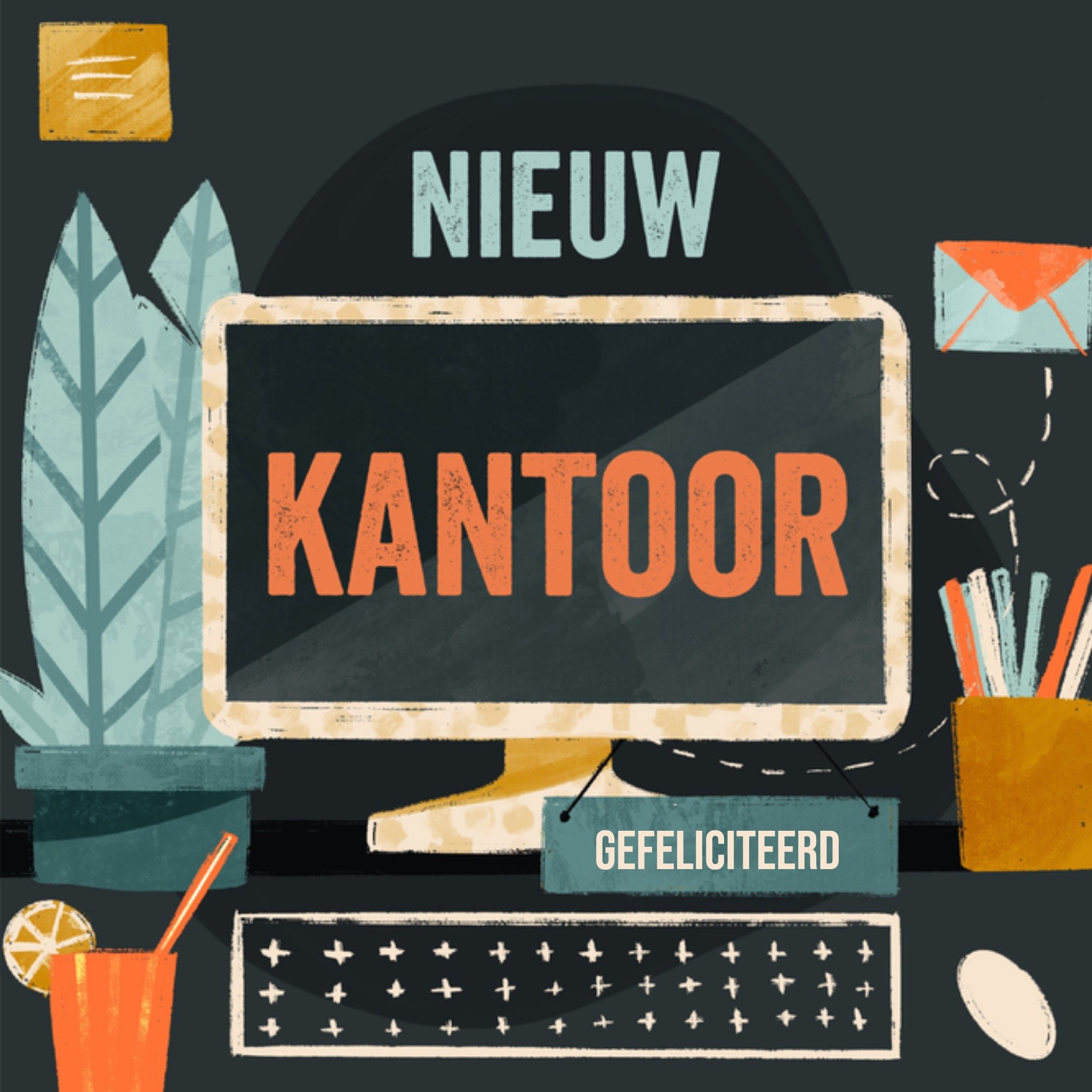 Greetz Opening nieuwe zaak illustratie Vierkant