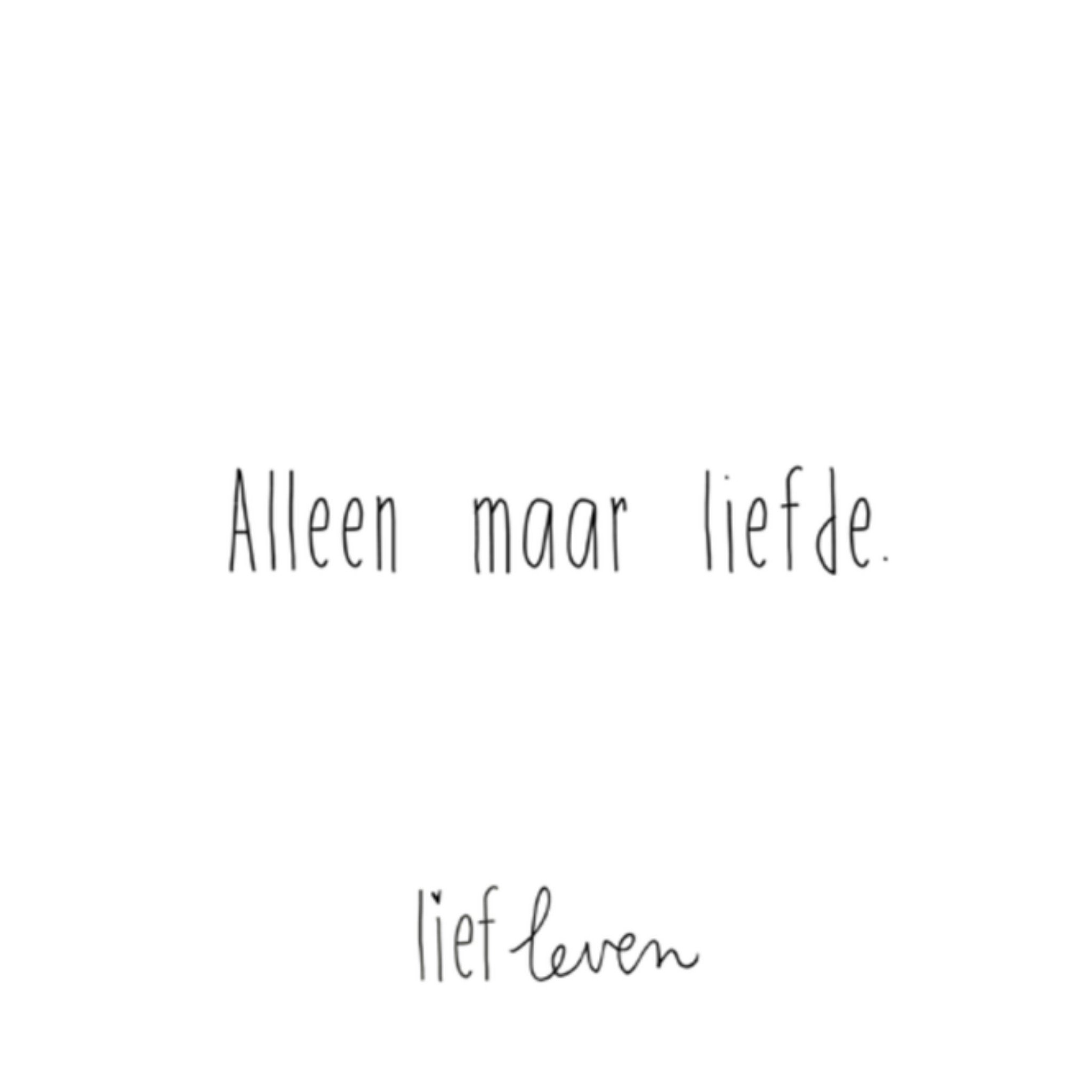 Denken aan kaart alleen maar liefde Vierkante Kaart Lief Leven