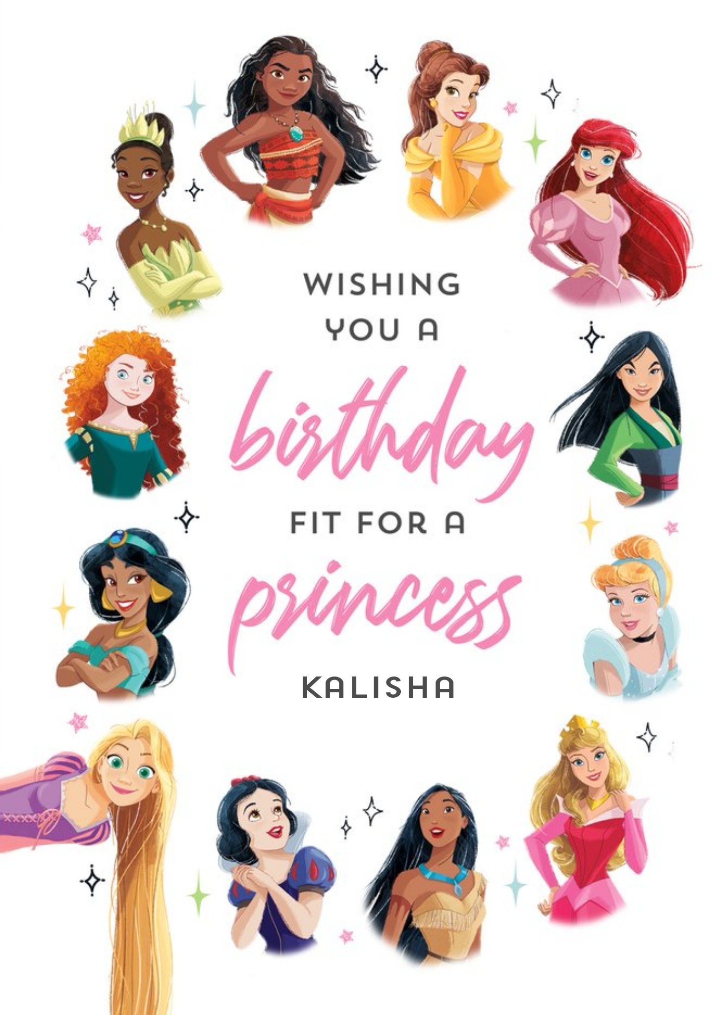Disney Verjaardagskaart Birthday Fit For A Princess Kaart Disney Prinsessen