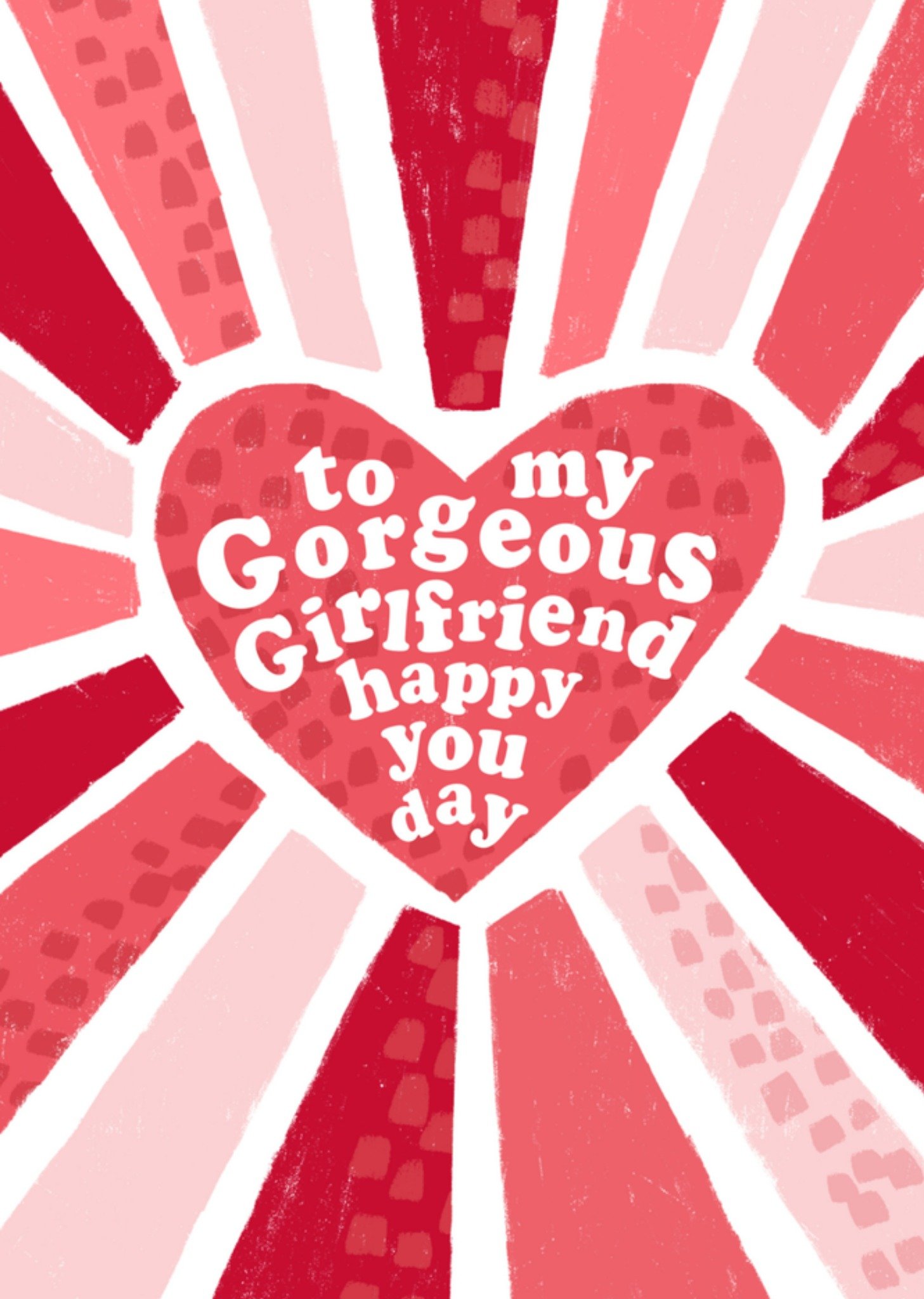 Greetz Verjaardagskaart happy you day heart Standard Card