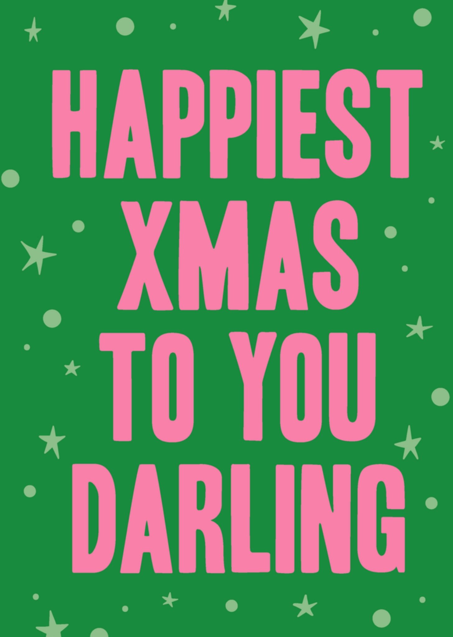 Greetz Kerstkaart Happy xmas Darling Standard Card